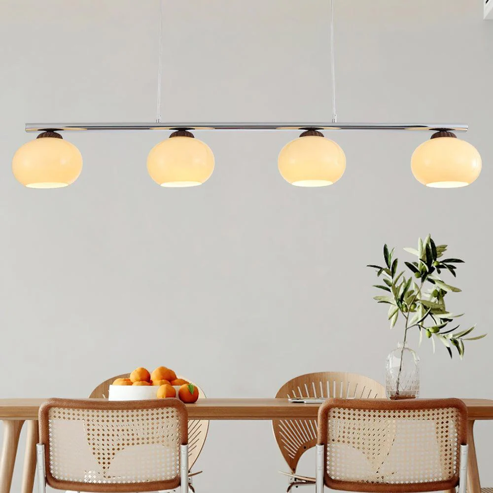 Lustra Chandelier Linear Glass Persimmon Shades - Image 13