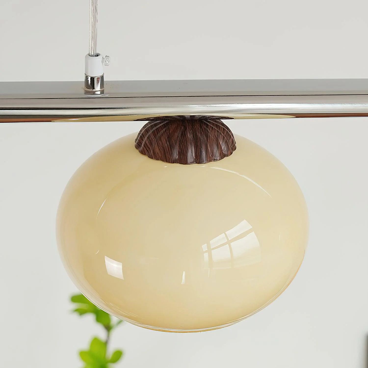 Lustra Chandelier Linear Glass Persimmon Shades - Image 8