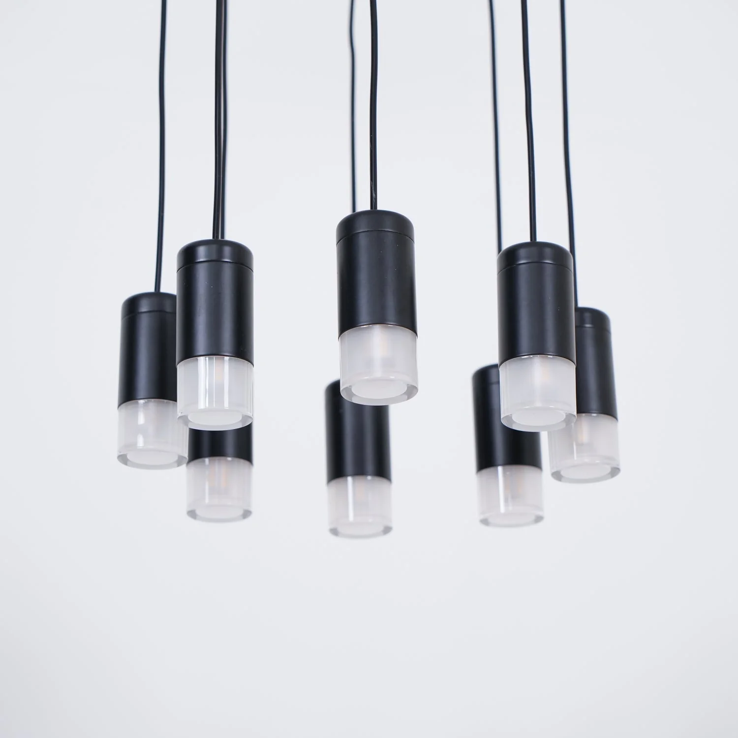 Lustra Chandelier Lines Black Wireframe LED - Image 74