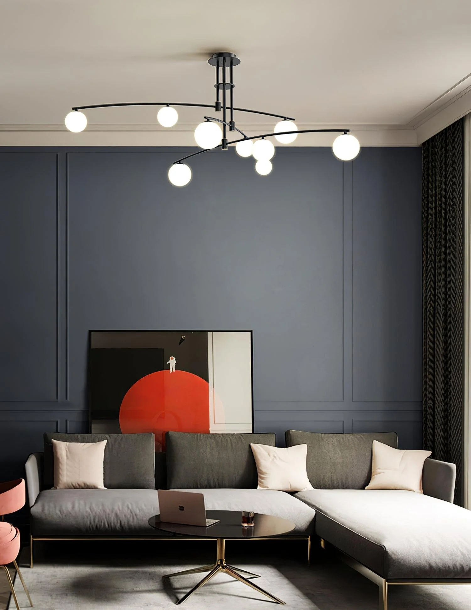 Lustra Chandelier Long Arm Modern 6-Light - Image 12