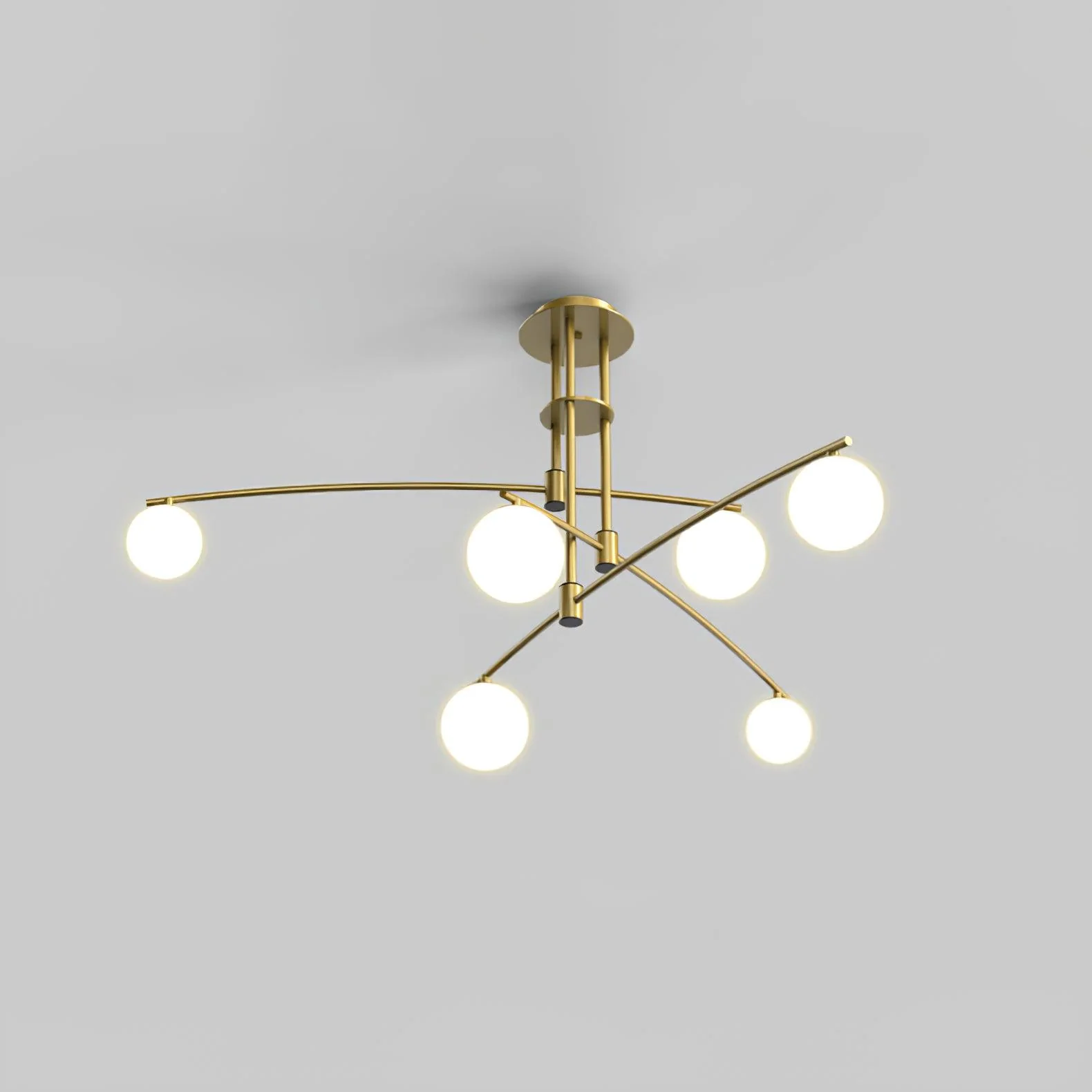 Lustra Chandelier Long Arm Modern 6-Light - Image 20