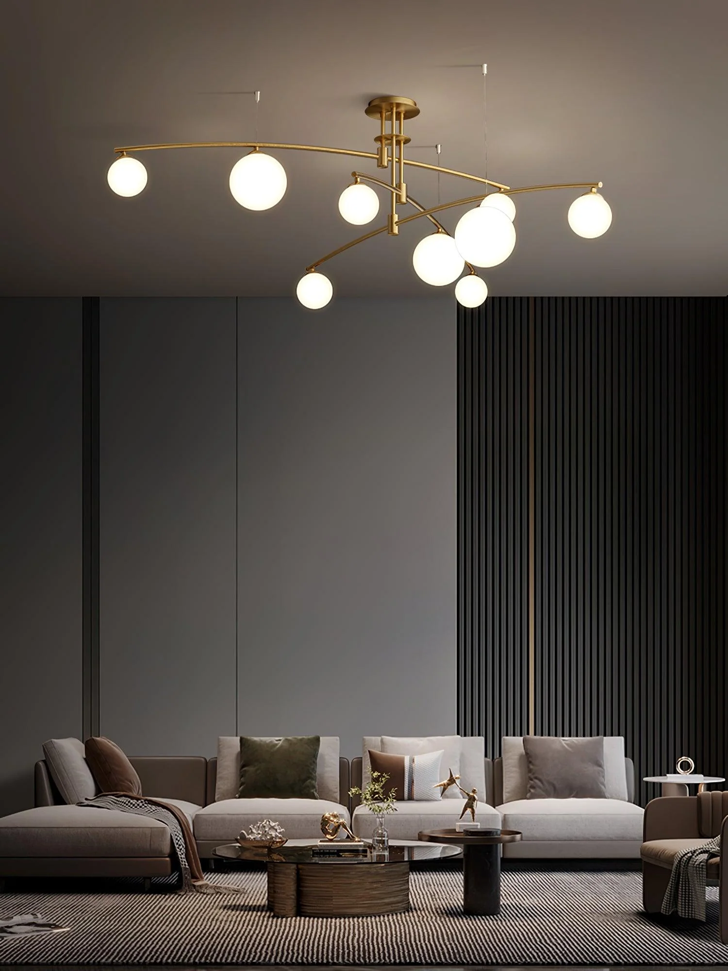 Lustra Chandelier Long Arm Modern 6-Light - Image 3