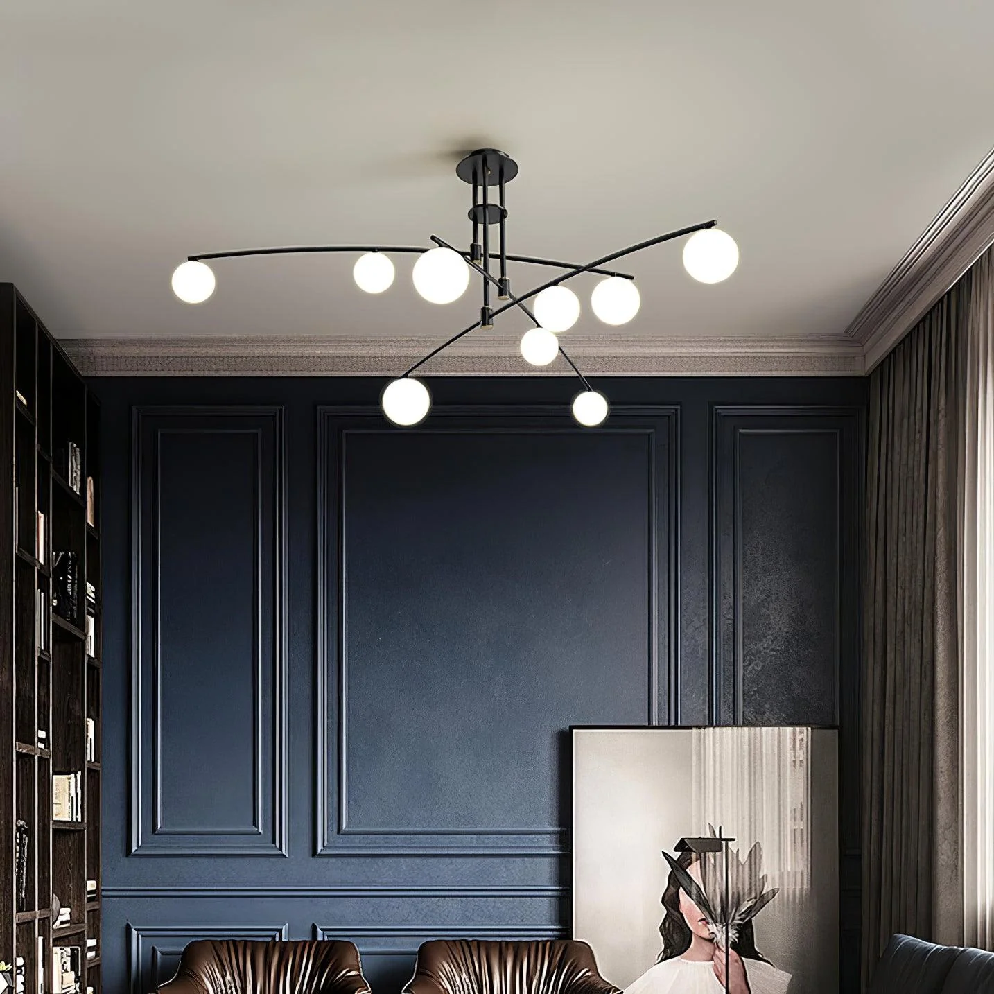 Lustra Chandelier Long Arm Modern 6-Light - Image 30