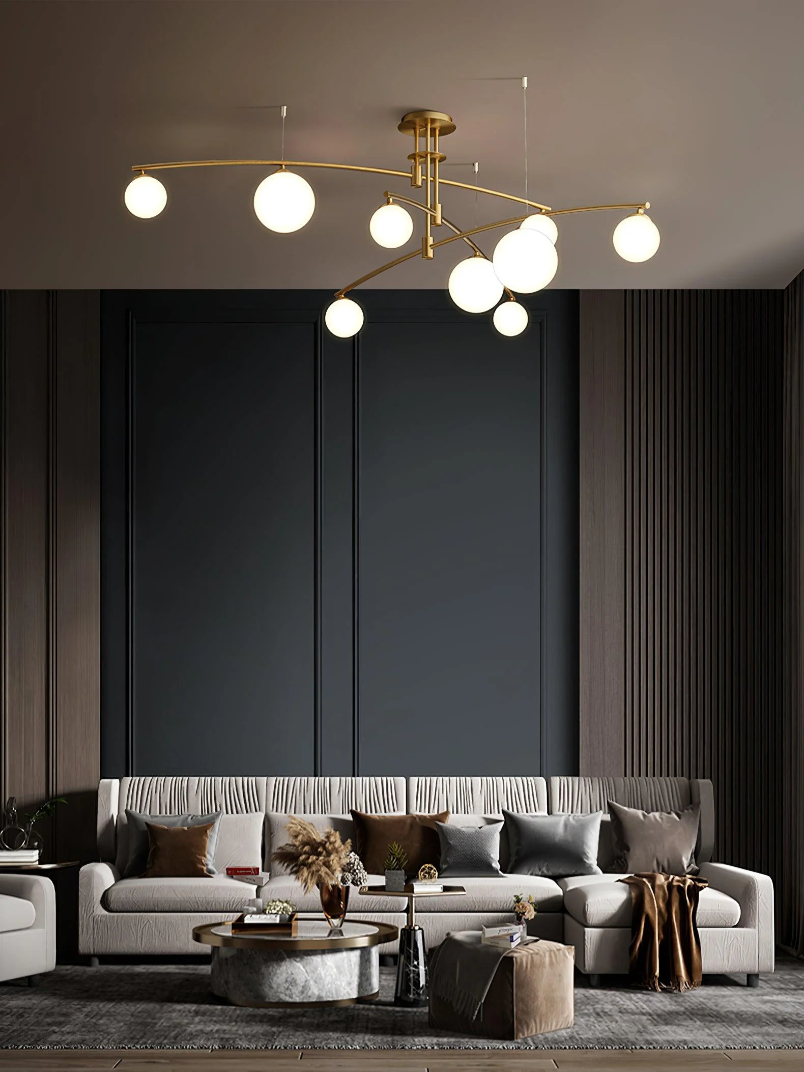 Lustra Chandelier Long Arm Modern 6-Light - Image 6