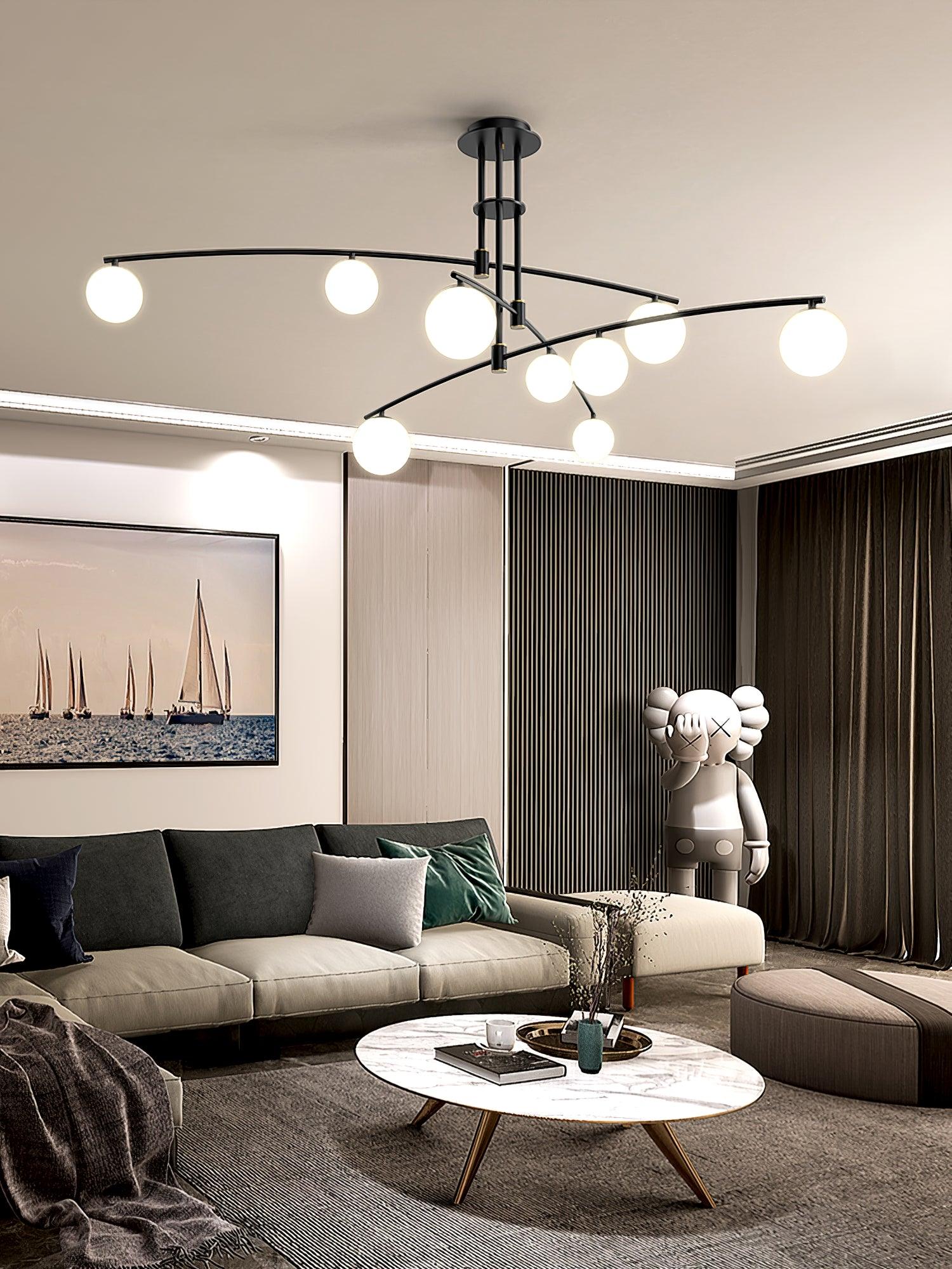 Lustra Chandelier Long Arm Modern 6-Light - Image 7
