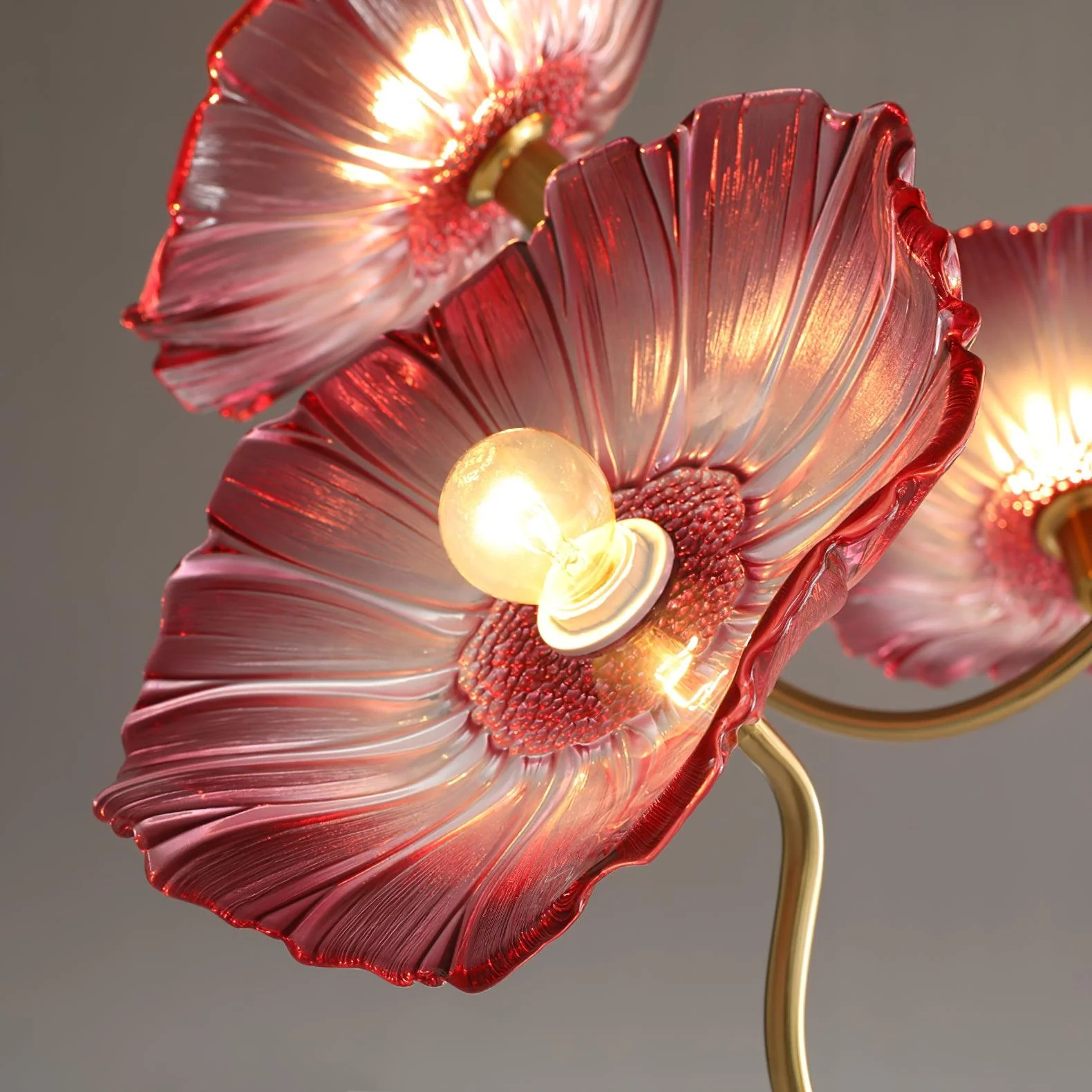 Lustra Chandelier Lotus Leaf Glass - Image 31