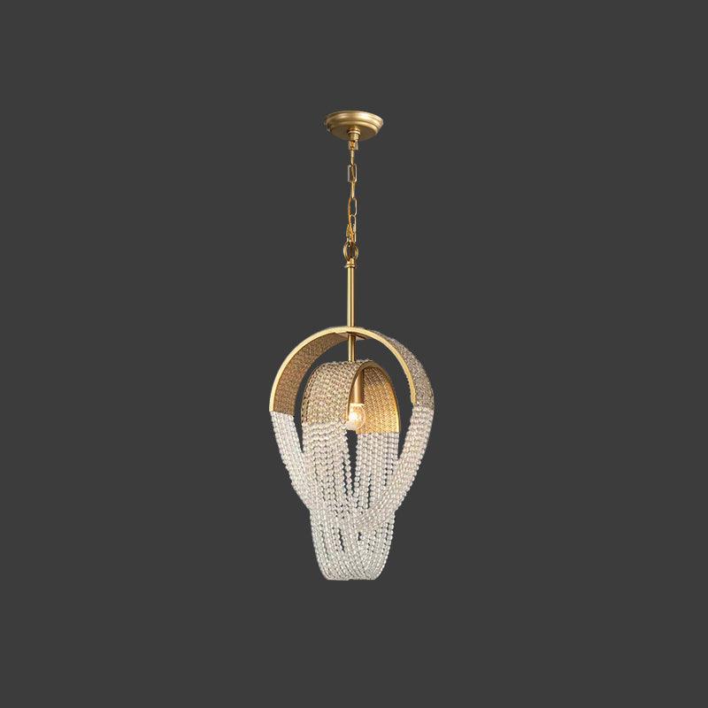 Lustra Chandelier Mesh Crystal Gold Waterfall Sparkle - Image 13
