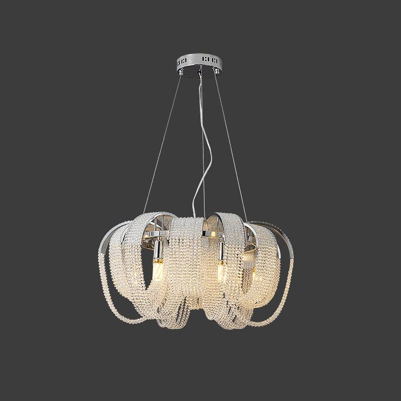 Lustra Chandelier Mesh Crystal Gold Waterfall Sparkle - Image 14