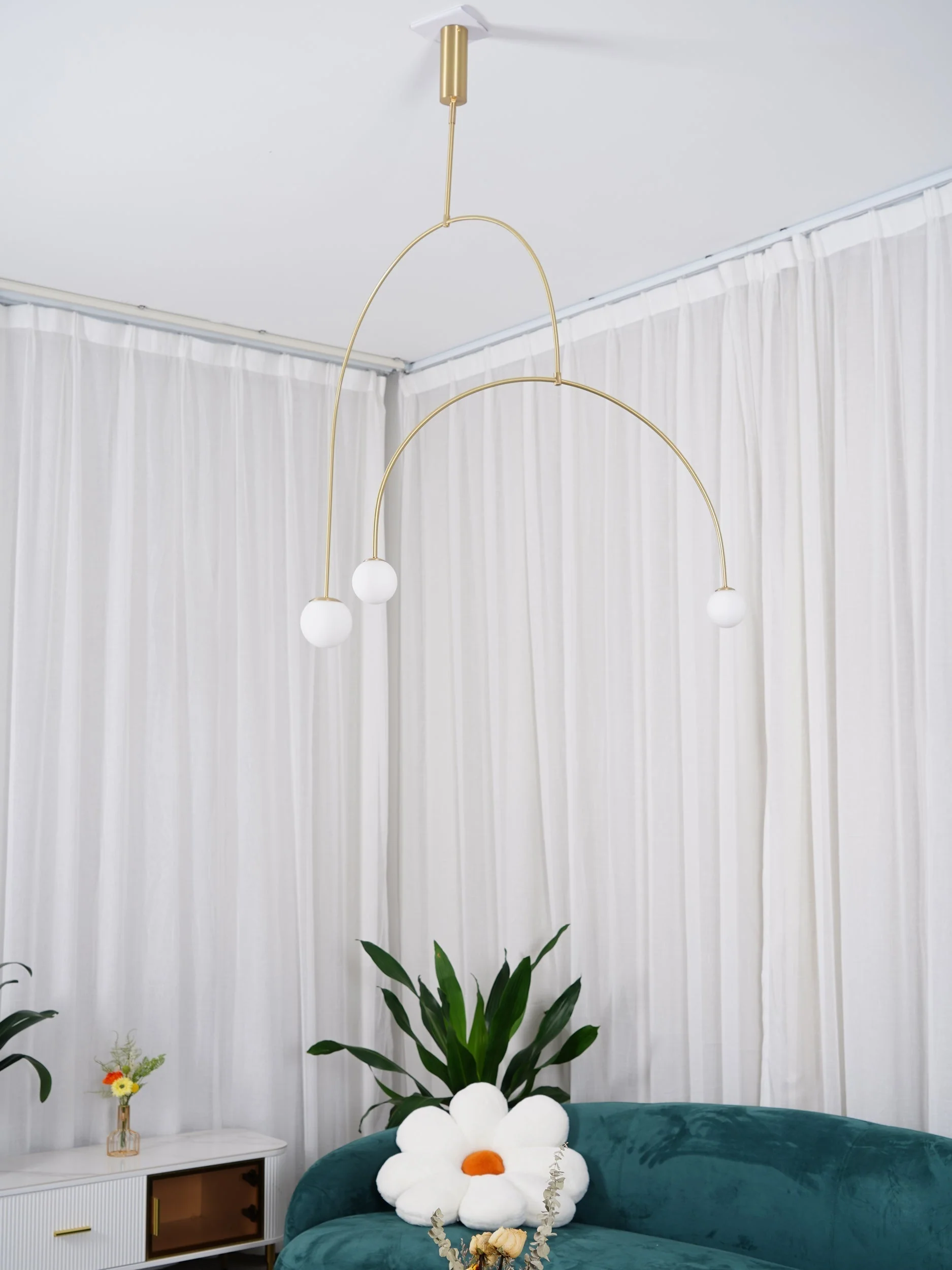 Lustra Chandelier Mobile Black Minimalist - Image 101