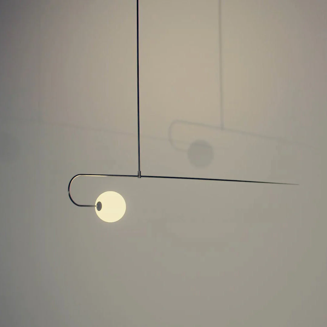 Lustra Chandelier Mobile Black Minimalist - Image 141