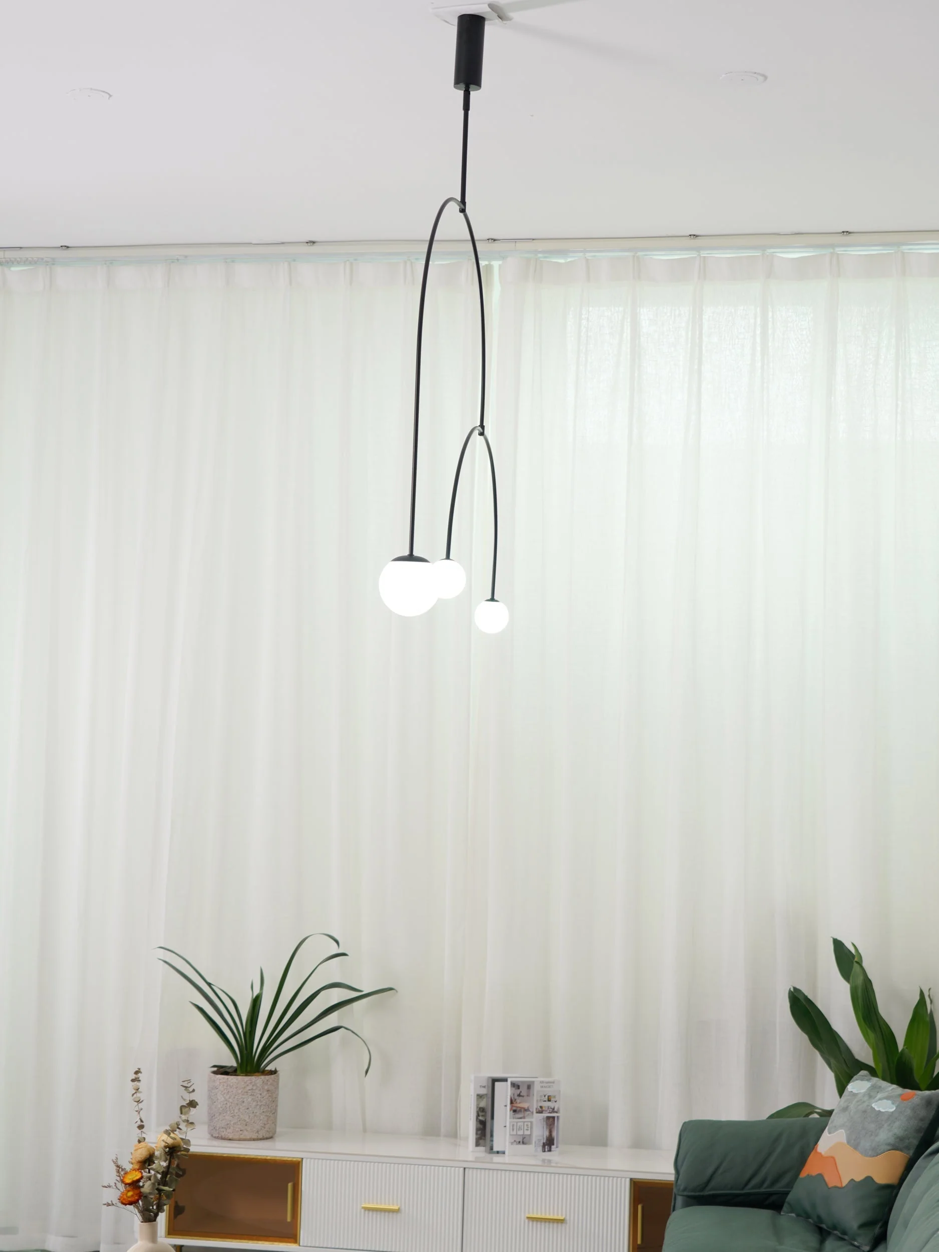 Lustra Chandelier Mobile Black Minimalist - Image 143