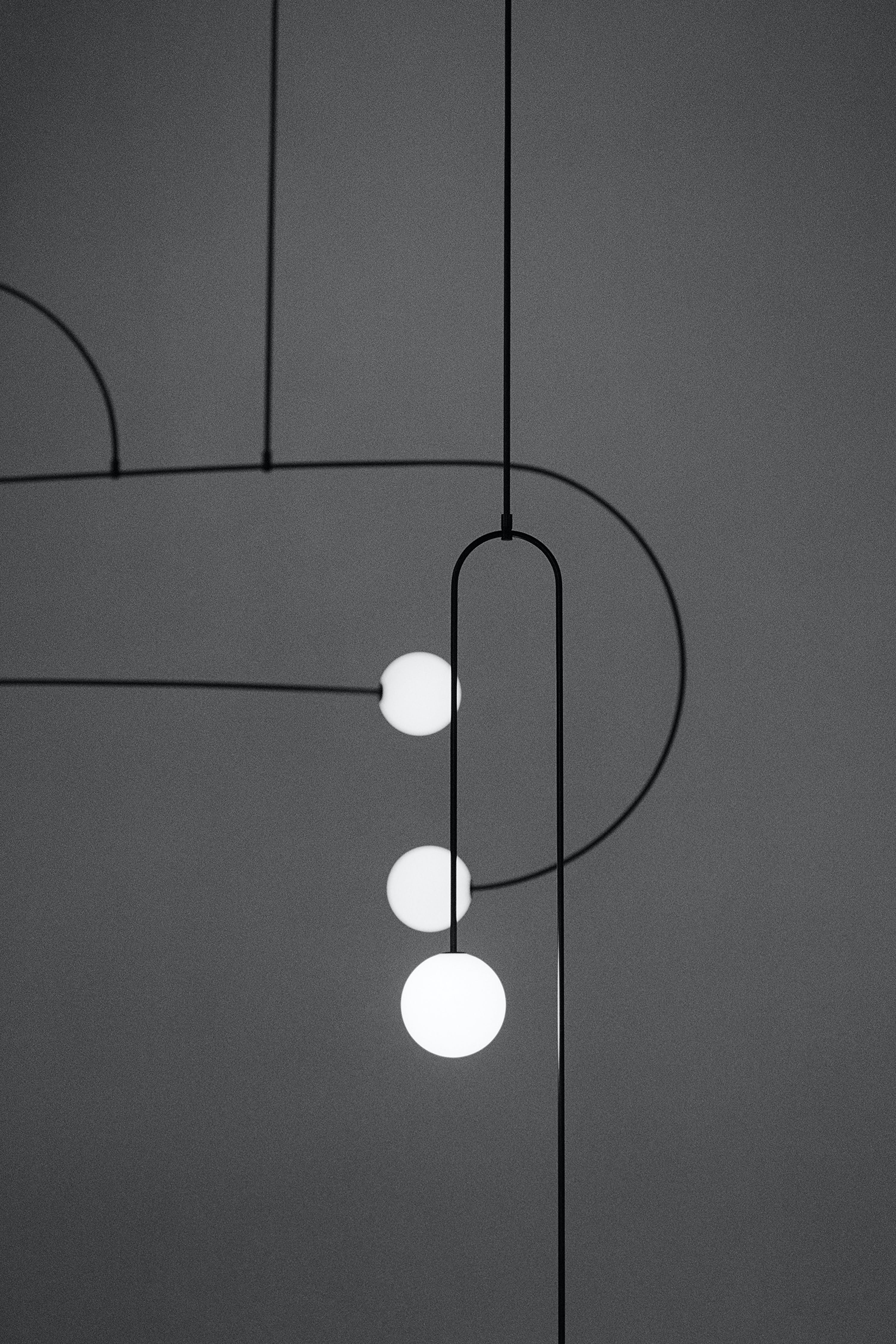 Lustra Chandelier Mobile Black Minimalist - Image 193