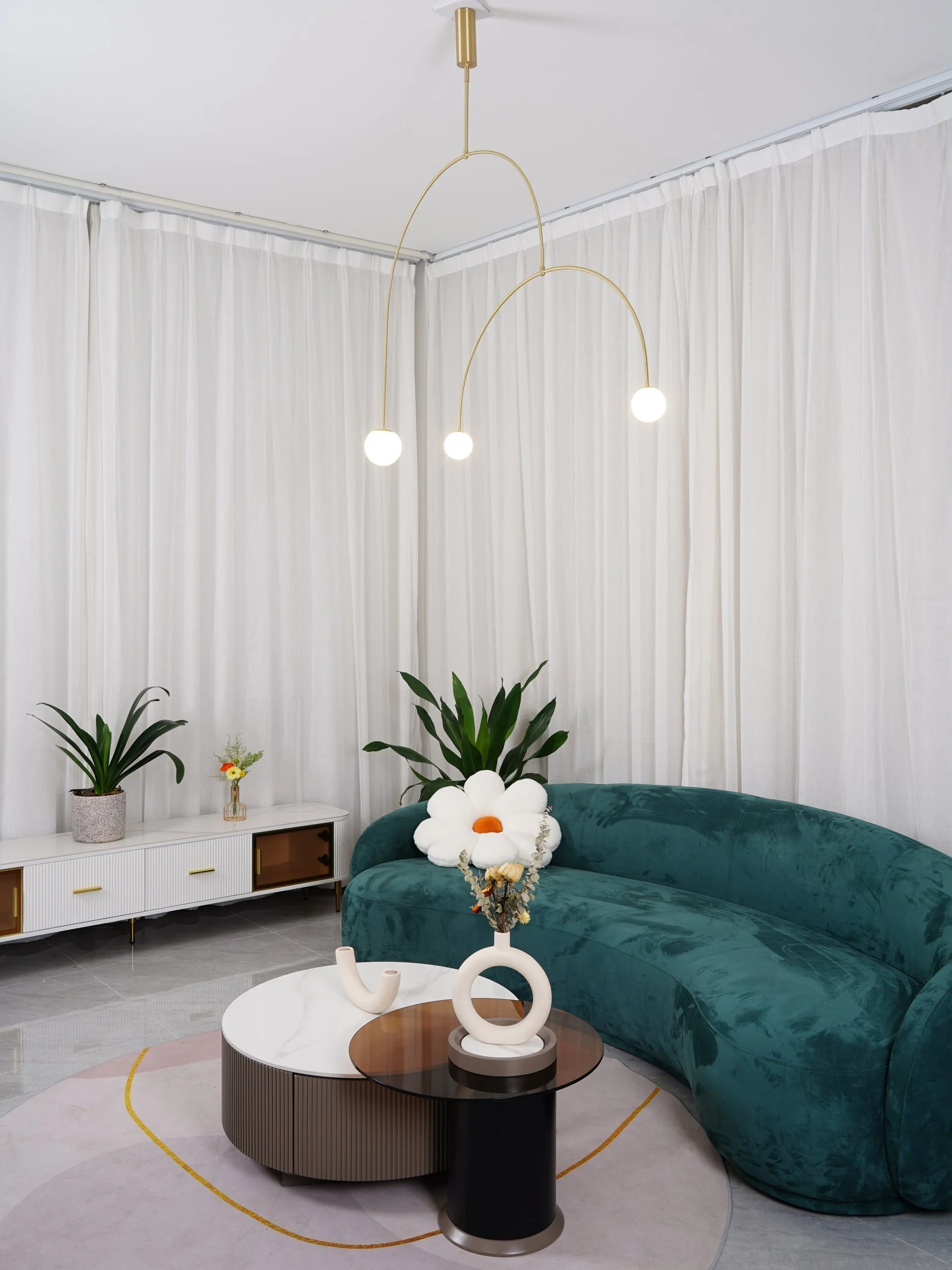 Lustra Chandelier Mobile Black Minimalist - Image 195