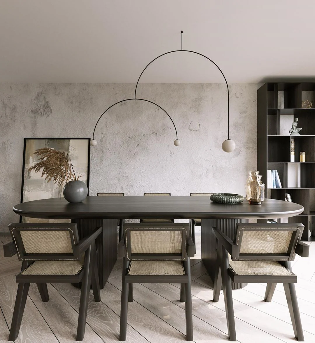 Lustra Chandelier Mobile Black Minimalist - Image 198
