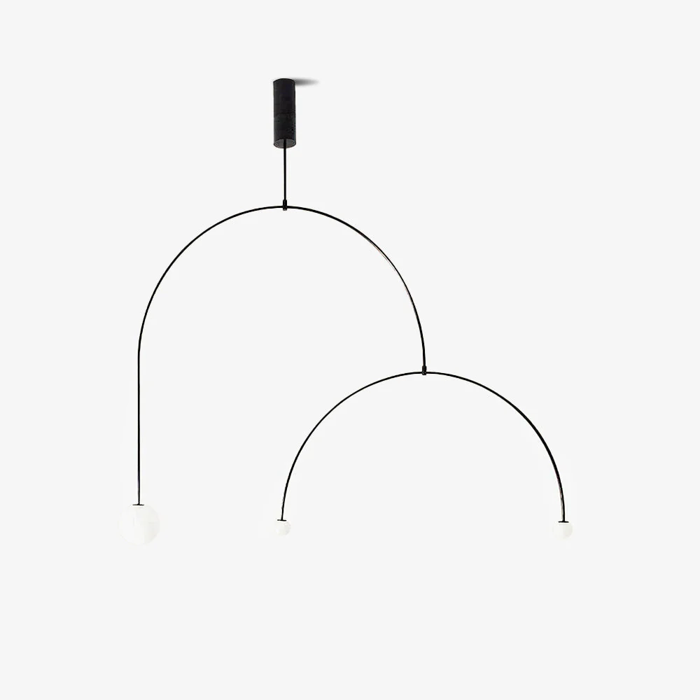 Lustra Chandelier Mobile Black Minimalist - Image 29
