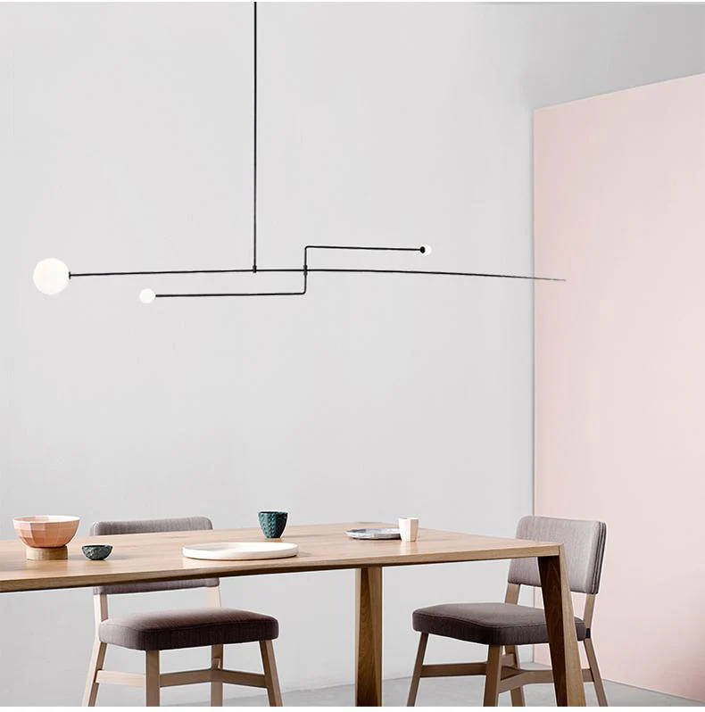 Lustra Chandelier Mobile Black Minimalist - Image 41