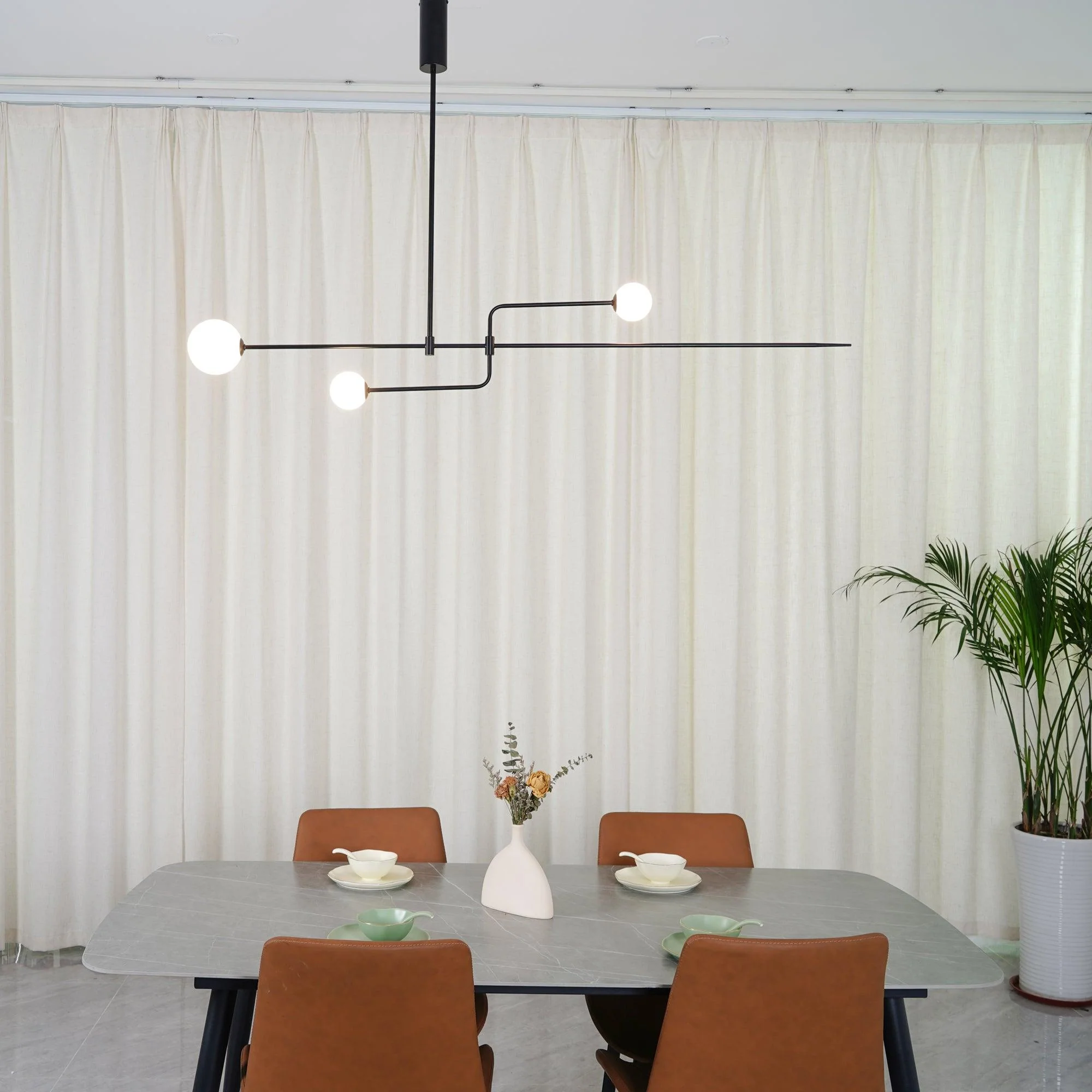 Lustra Chandelier Mobile Black Minimalist - Image 85