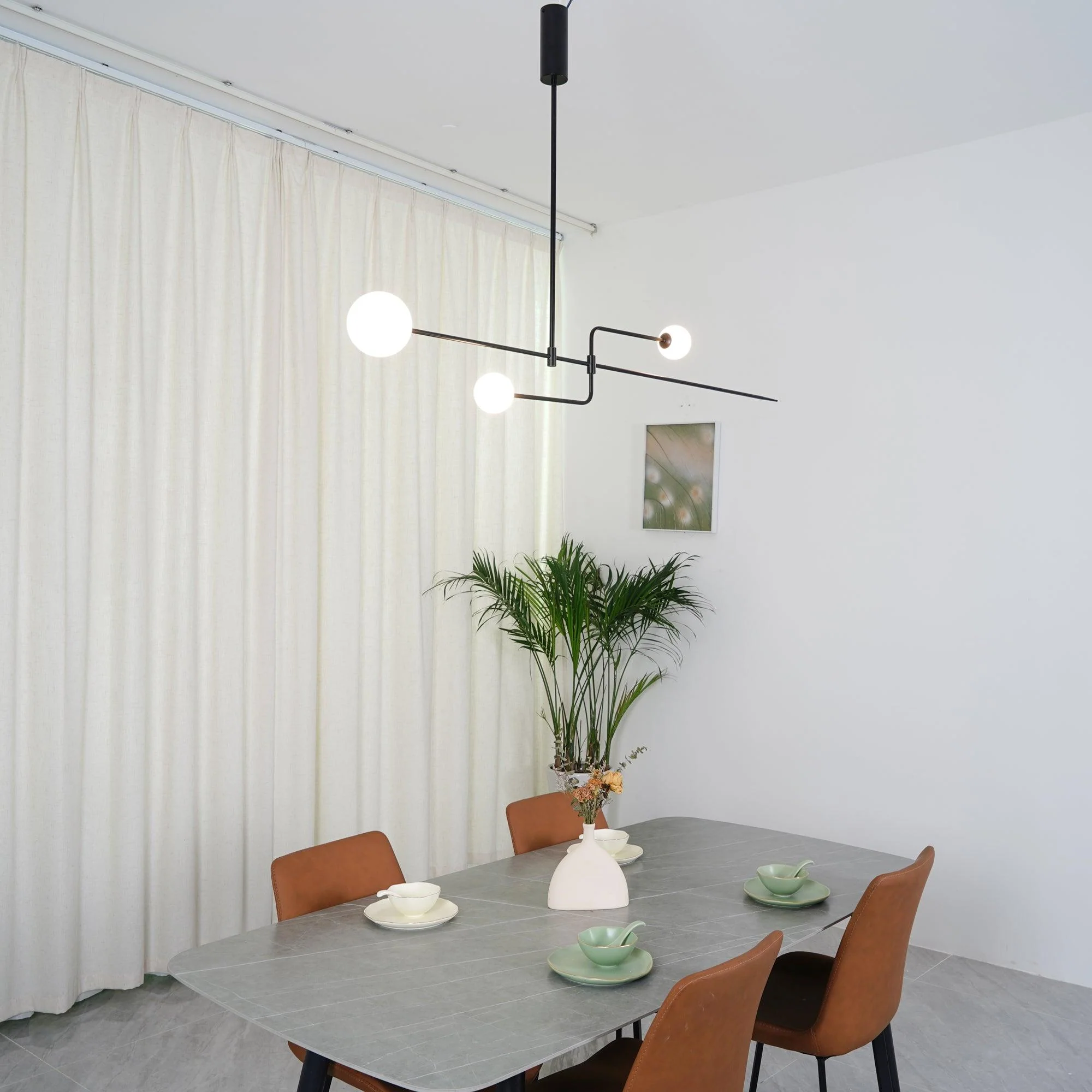 Lustra Chandelier Mobile Black Minimalist - Image 87