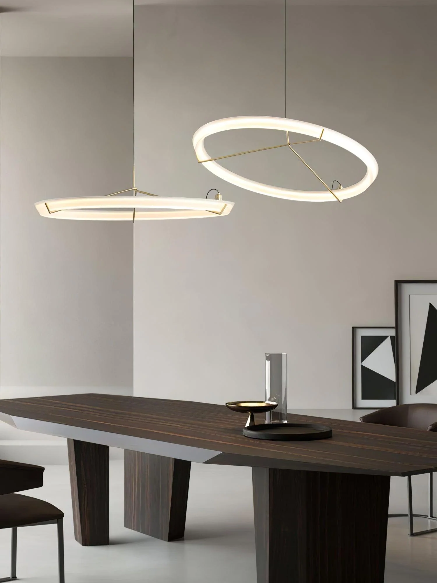 Lustra Chandelier Modern Stainless Steel Ring - Image 20