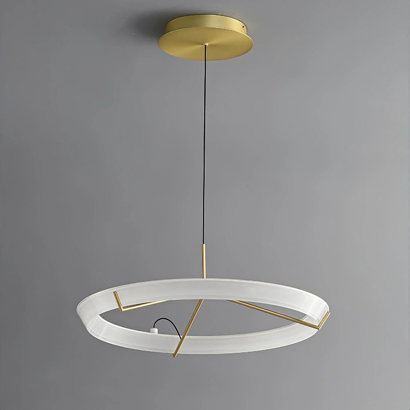 Lustra Chandelier Modern Stainless Steel Ring - Image 45