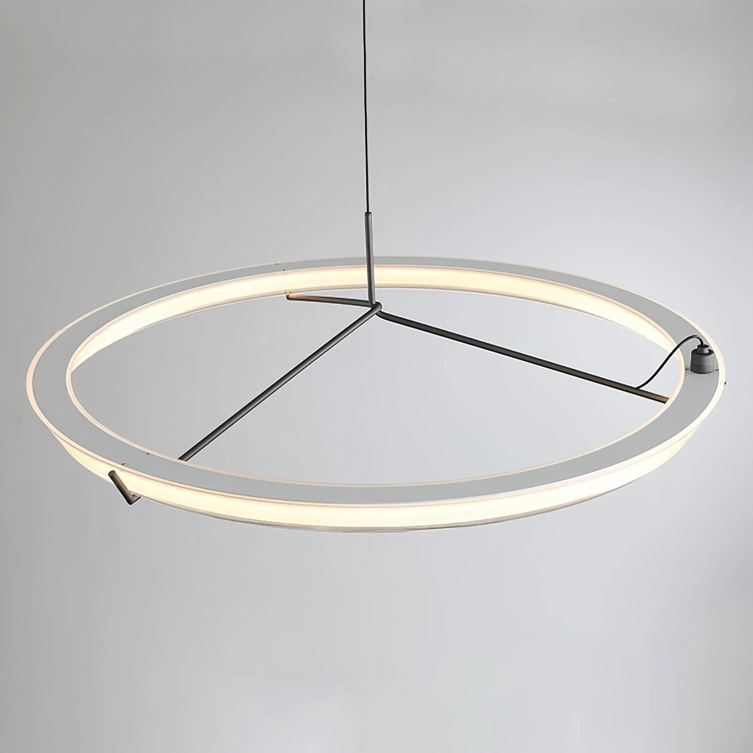 Lustra Chandelier Modern Stainless Steel Ring - Image 56