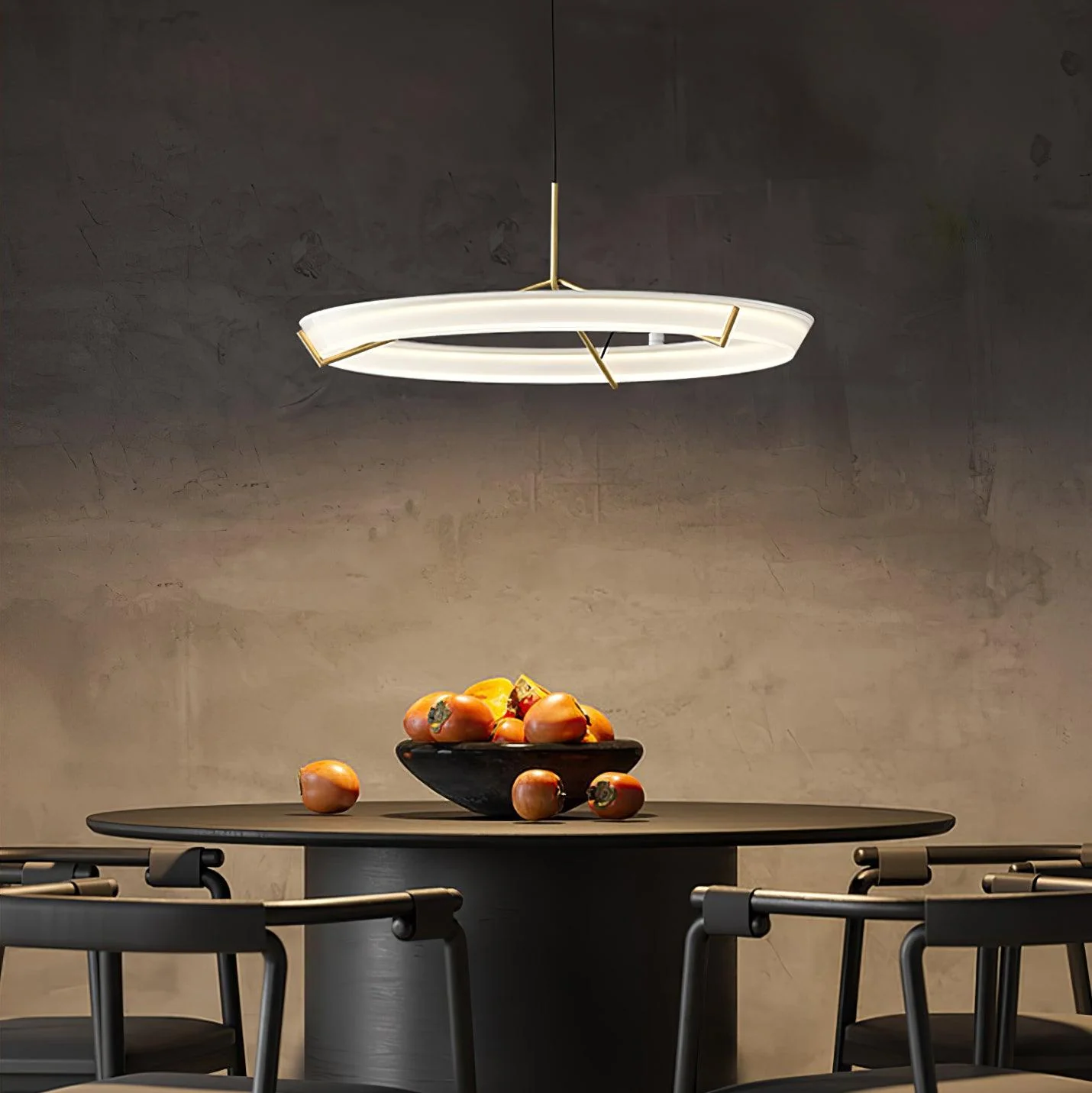 Lustra Chandelier Modern Stainless Steel Ring - Image 58