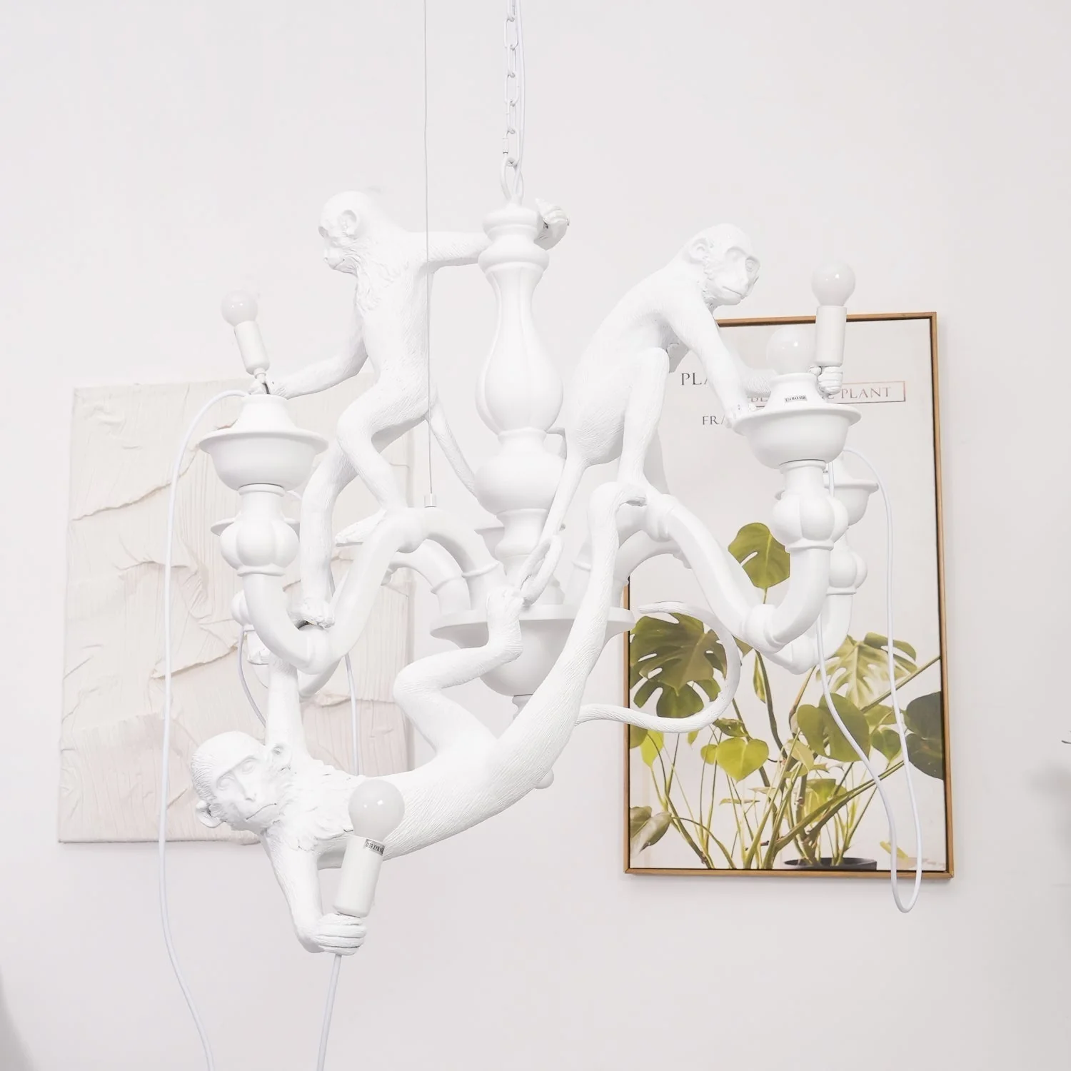 Lustra Chandelier Monkey Black Playful Sculpture - Image 10