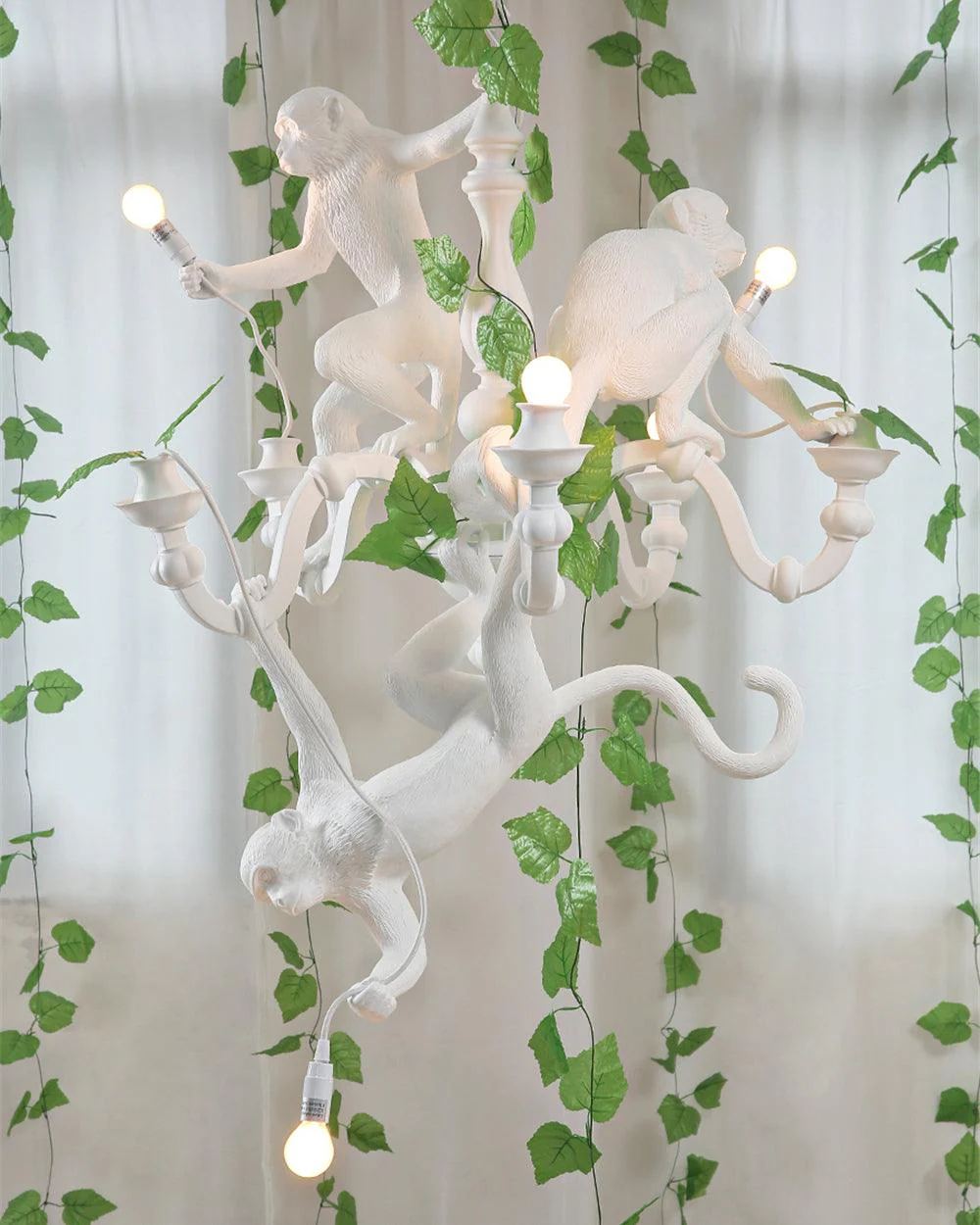 Lustra Chandelier Monkey Black Playful Sculpture - Image 12