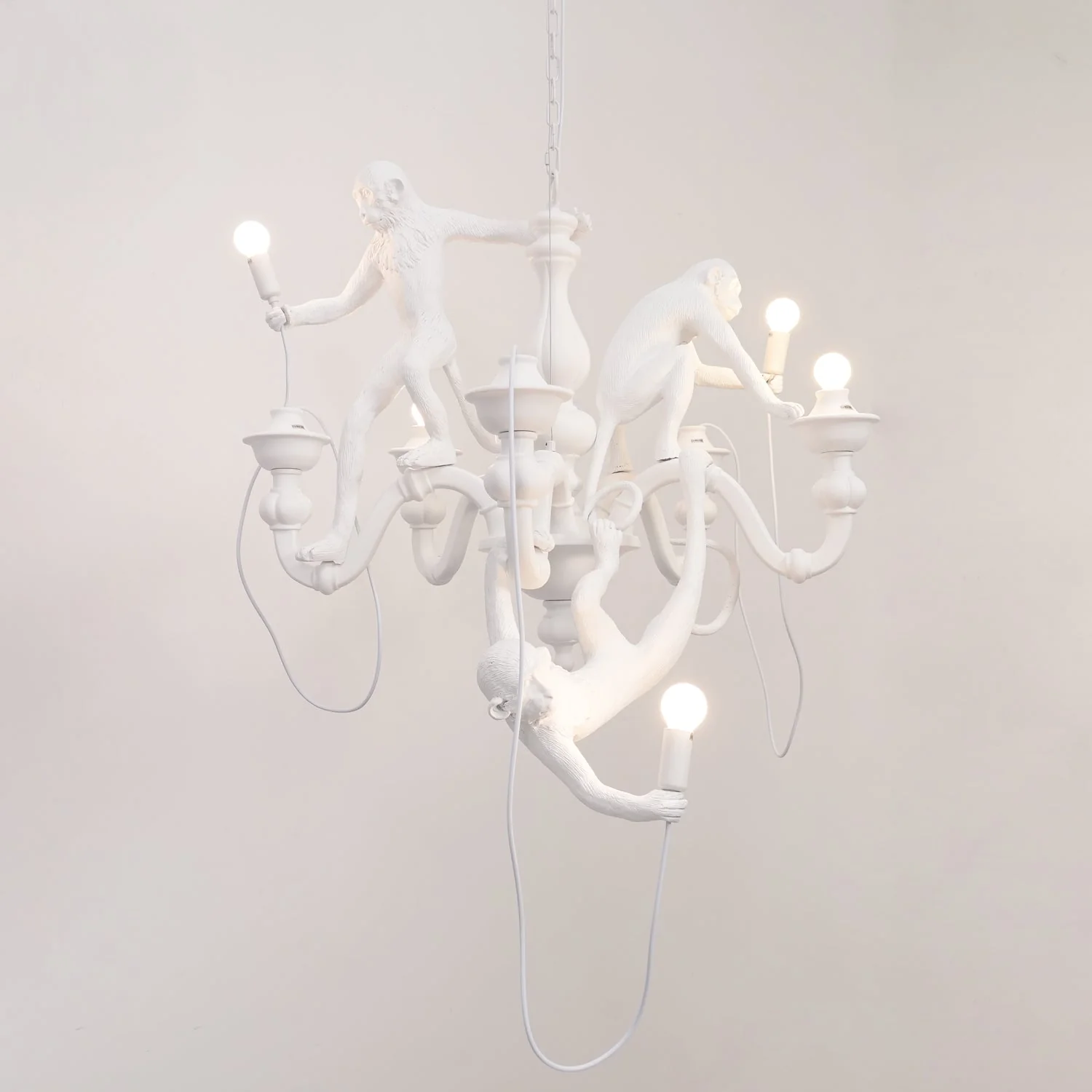Lustra Chandelier Monkey Black Playful Sculpture - Image 13