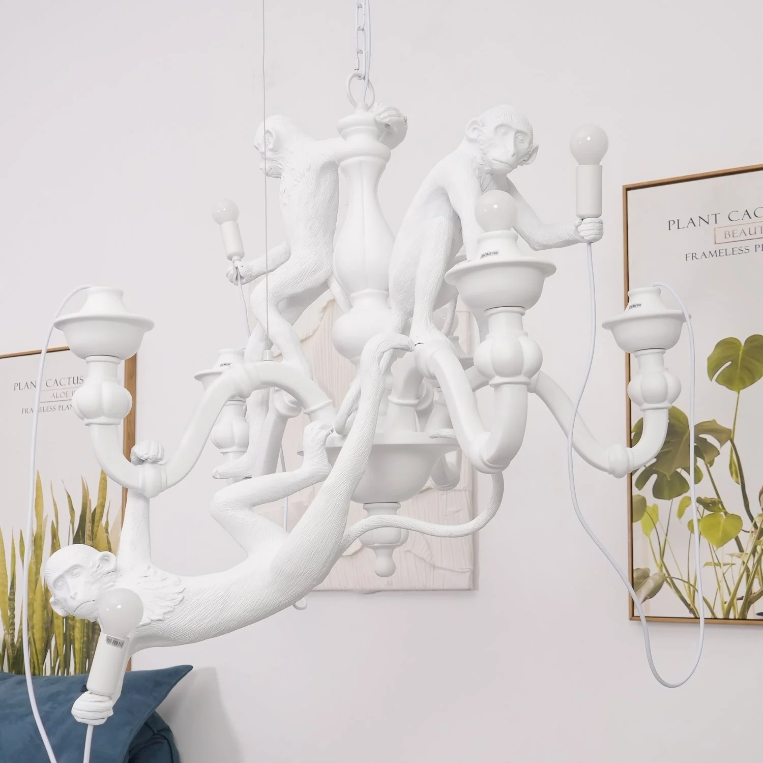 Lustra Chandelier Monkey Black Playful Sculpture - Image 15