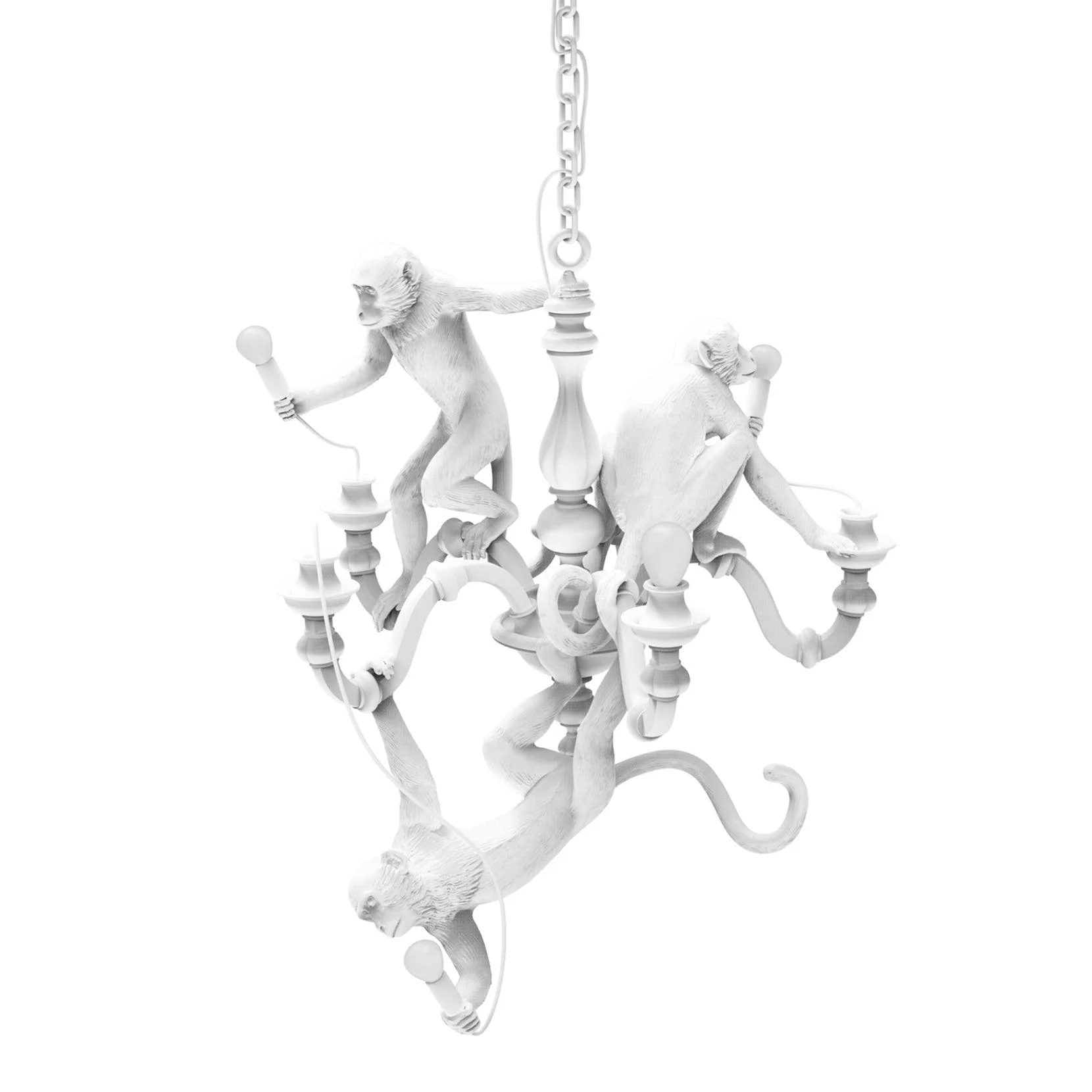 Lustra Chandelier Monkey Black Playful Sculpture - Image 9