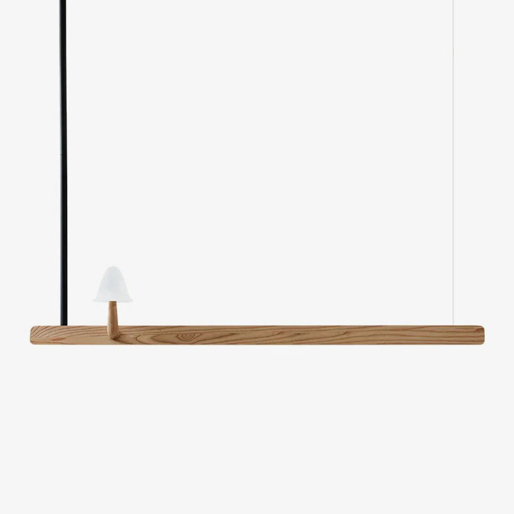 Lustra Chandelier Mushroom Wooden Minimalist Modern - Image 11