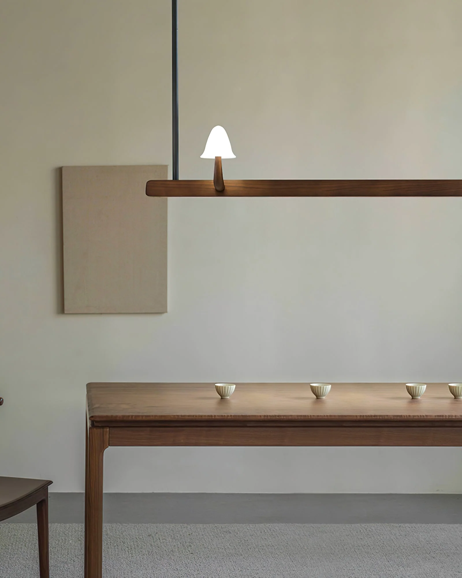 Lustra Chandelier Mushroom Wooden Minimalist Modern - Image 8
