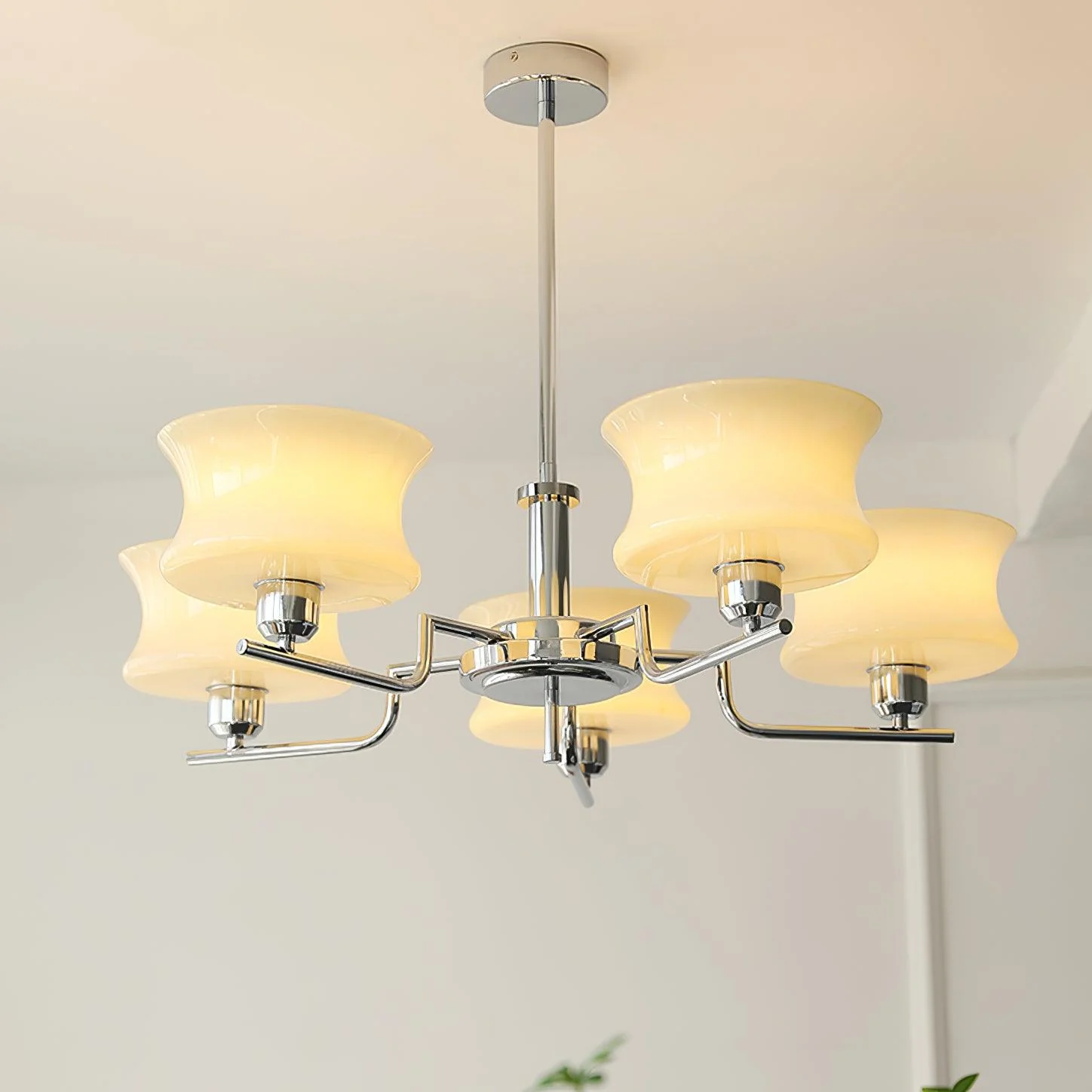 Lustra Chandelier Natural Gold Vintage Glass - Image 11