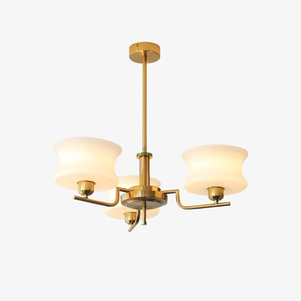 Lustra Chandelier Natural Gold Vintage Glass - Image 19