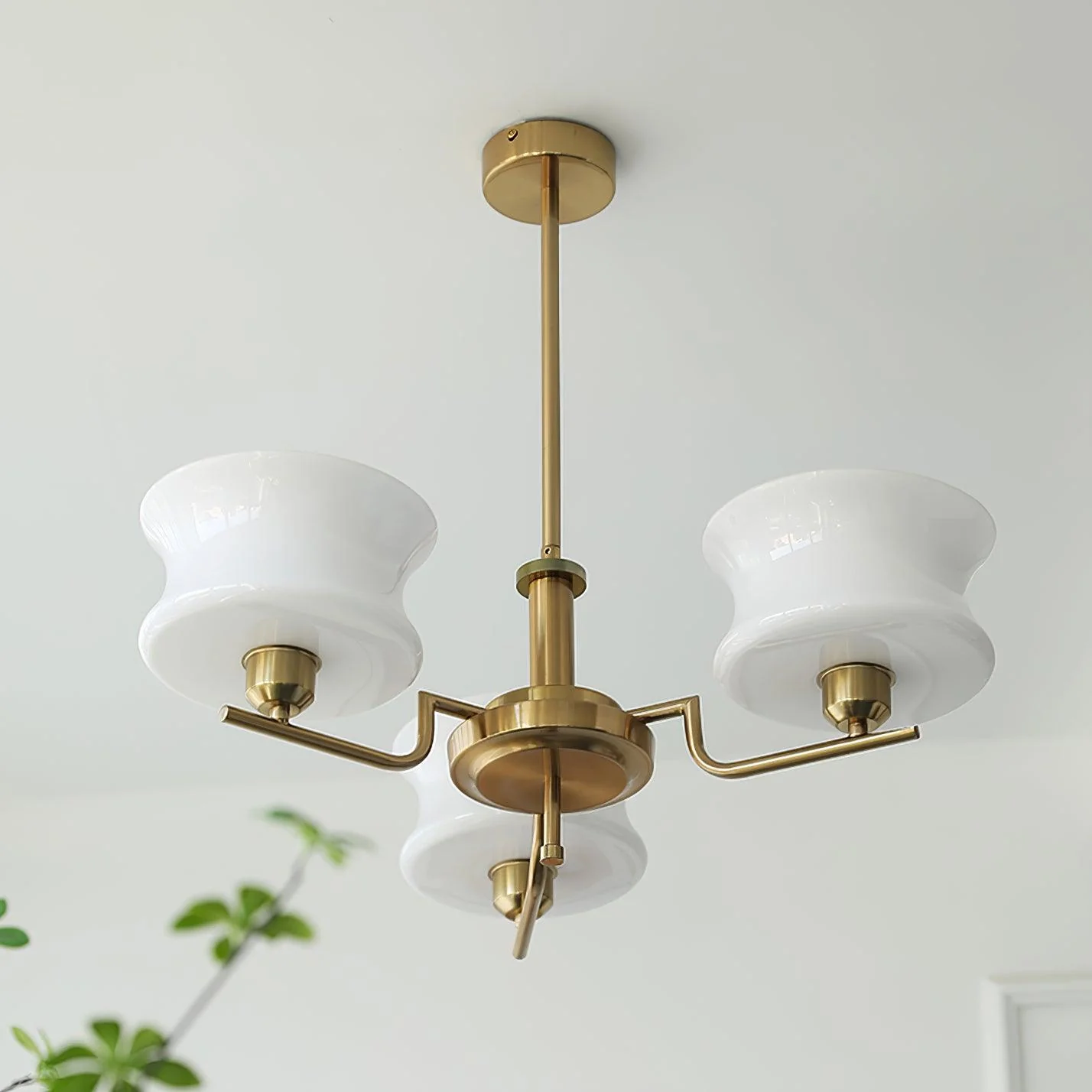 Lustra Chandelier Natural Gold Vintage Glass - Image 2