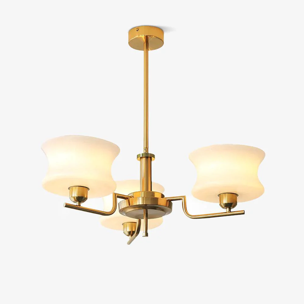 Lustra Chandelier Natural Gold Vintage Glass - Image 20