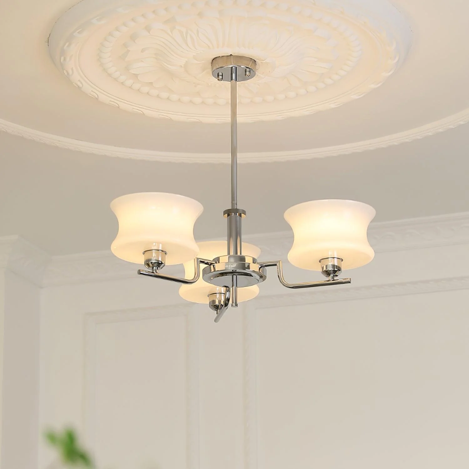 Lustra Chandelier Natural Gold Vintage Glass - Image 22
