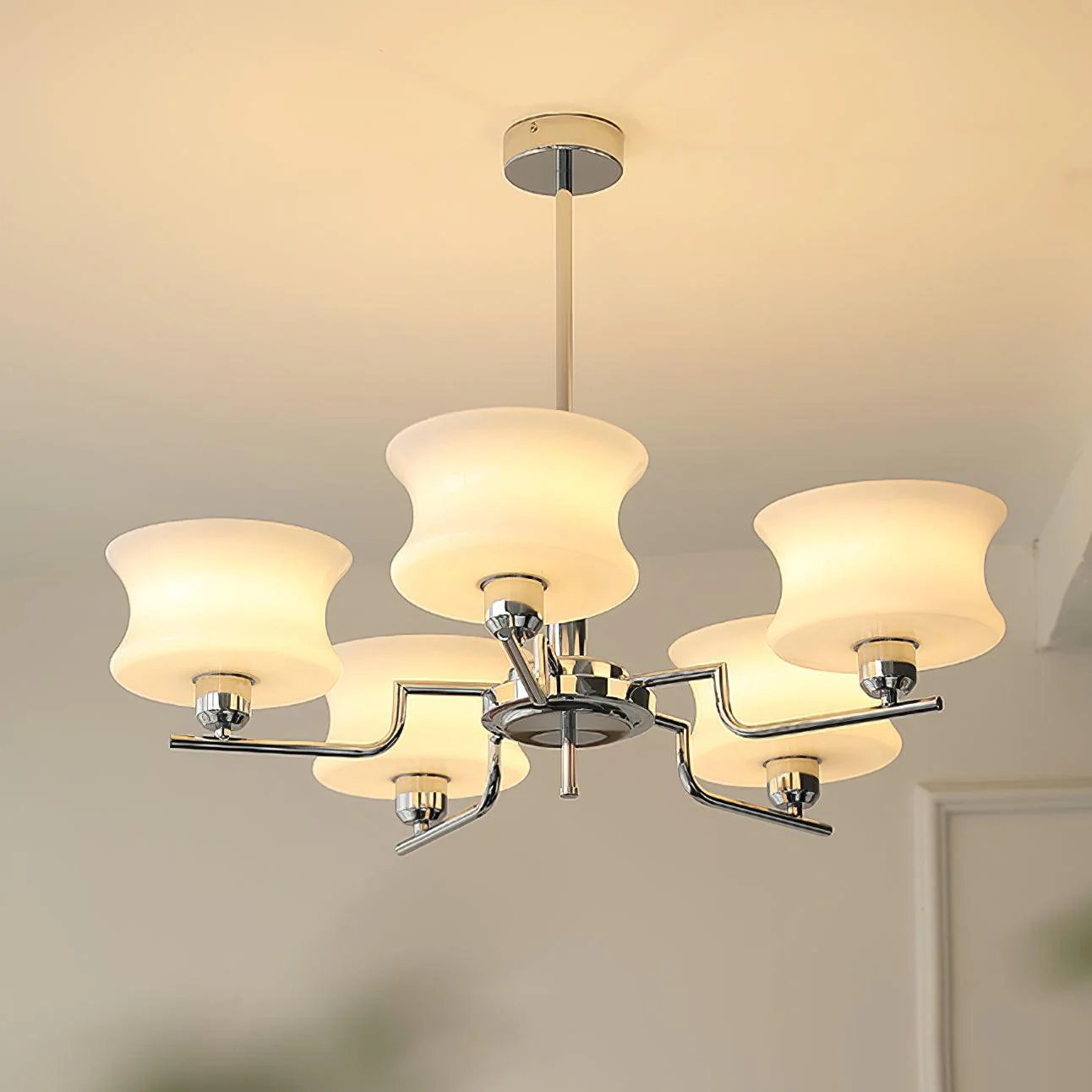 Lustra Chandelier Natural Gold Vintage Glass - Image 28
