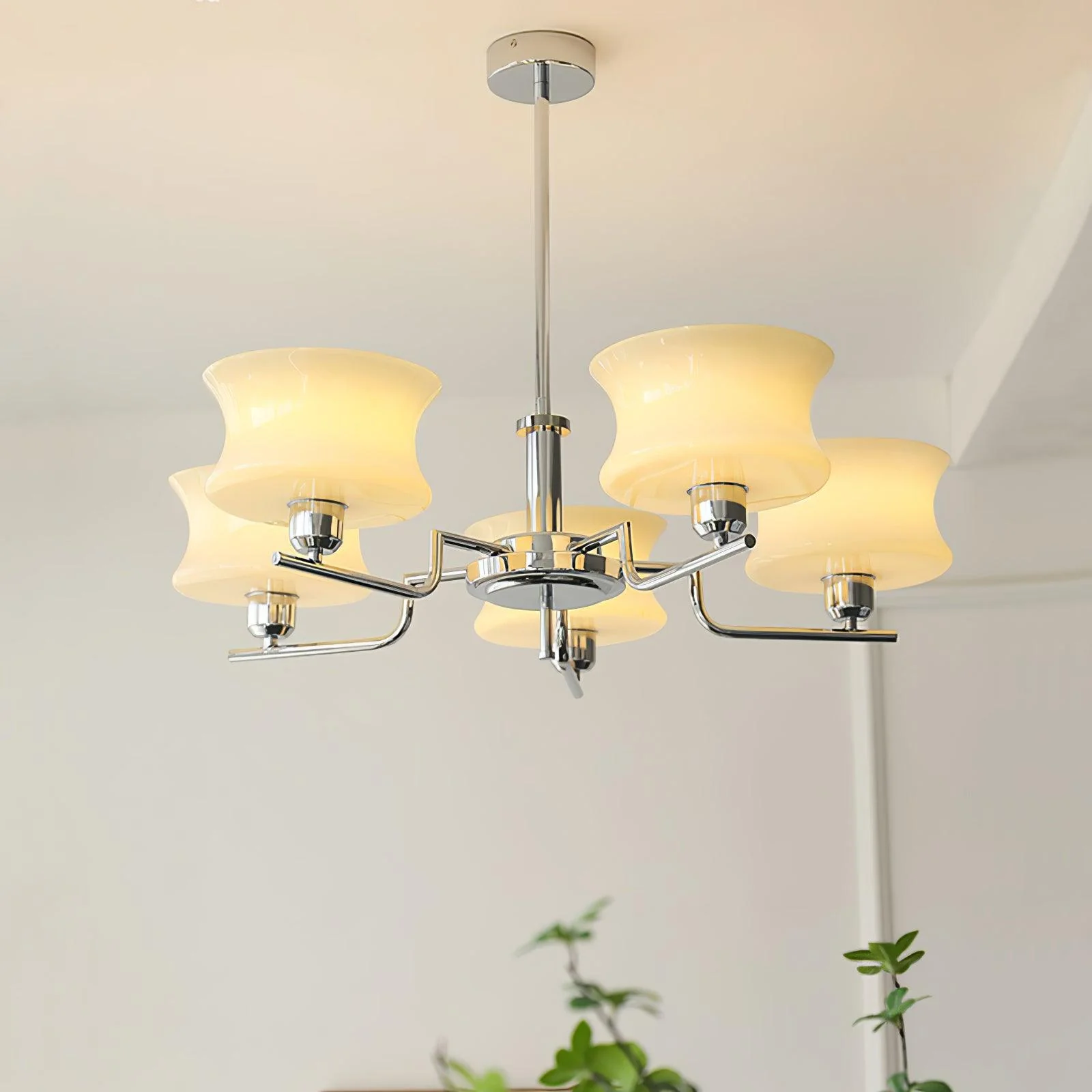 Lustra Chandelier Natural Gold Vintage Glass - Image 32