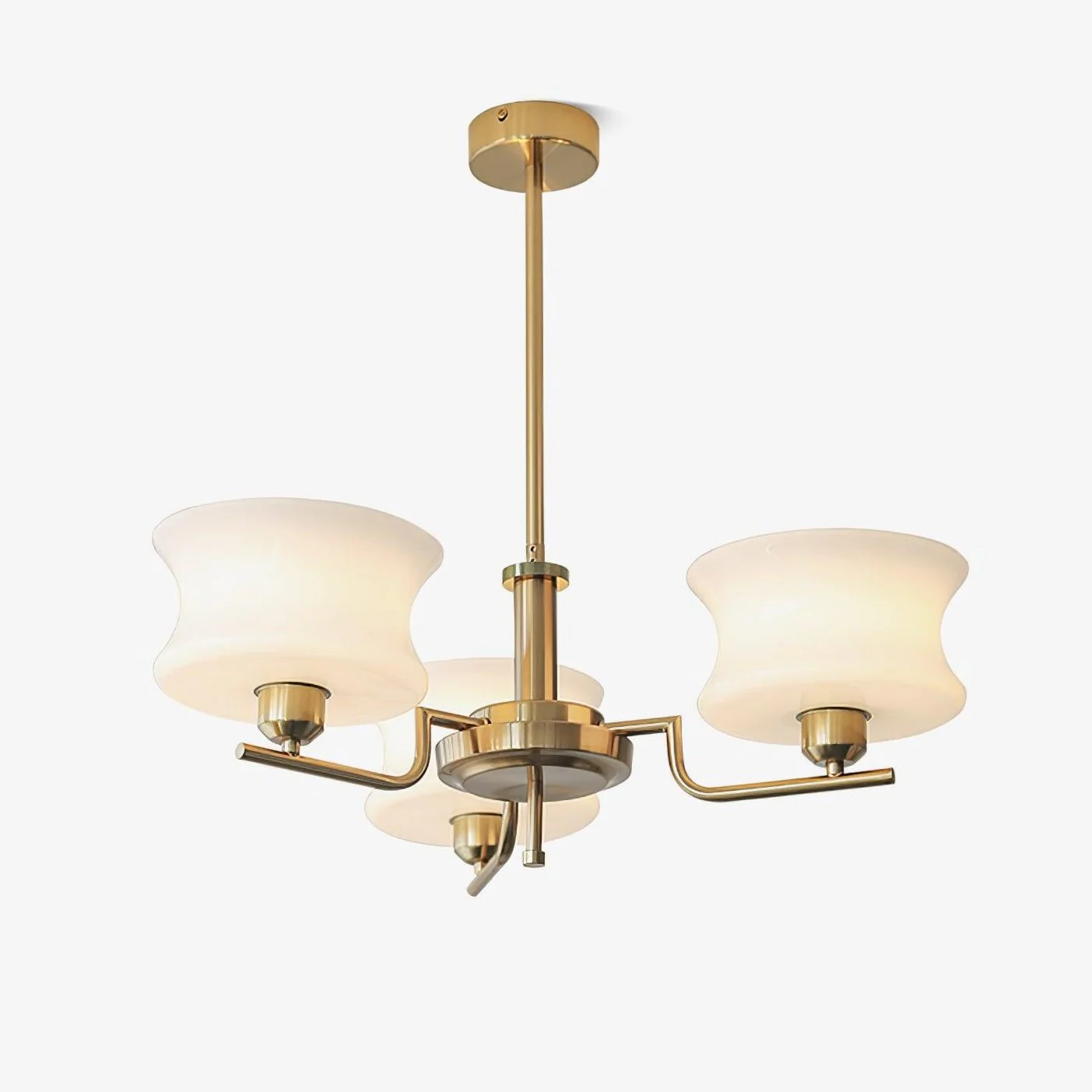 Lustra Chandelier Natural Gold Vintage Glass - Image 33