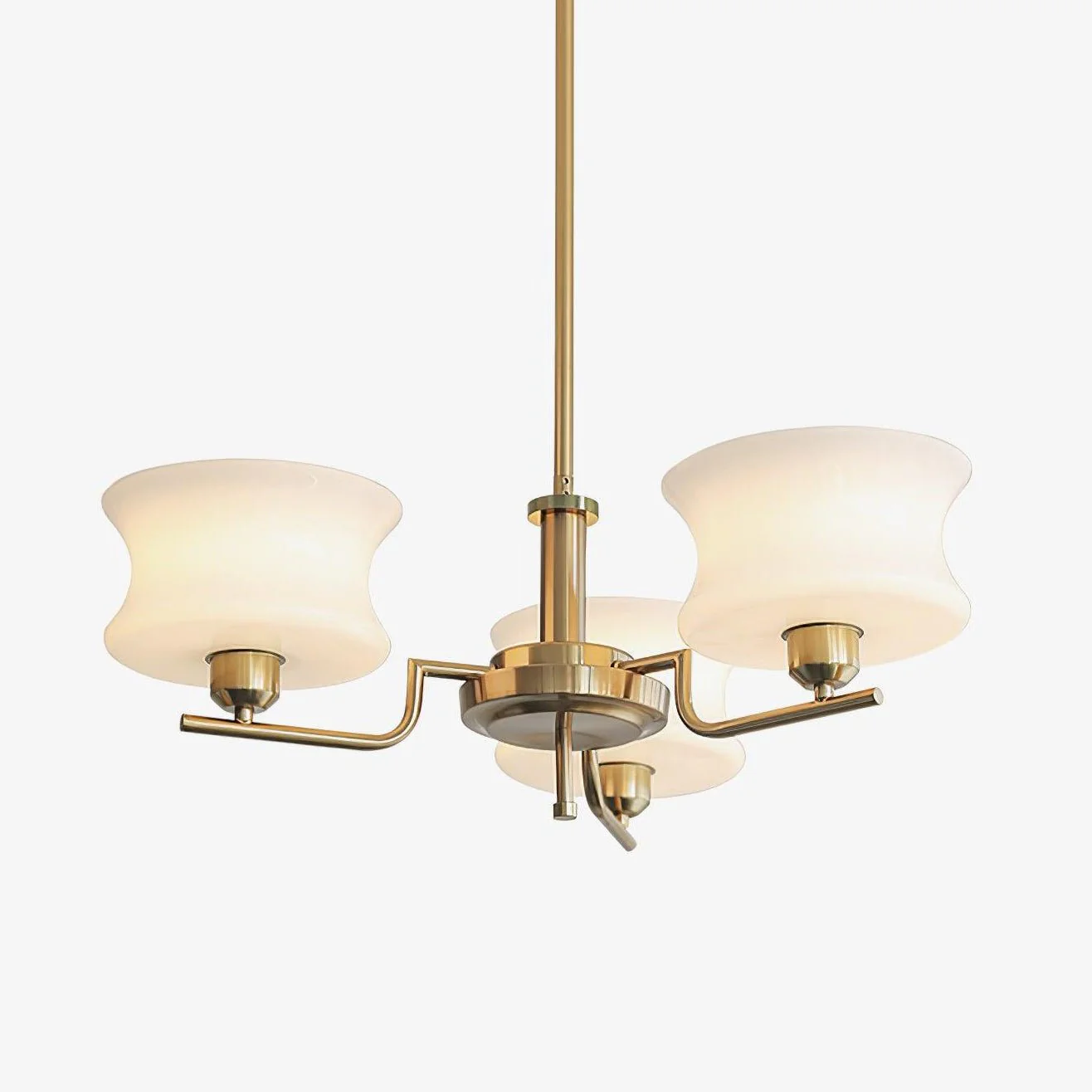 Lustra Chandelier Natural Gold Vintage Glass - Image 35