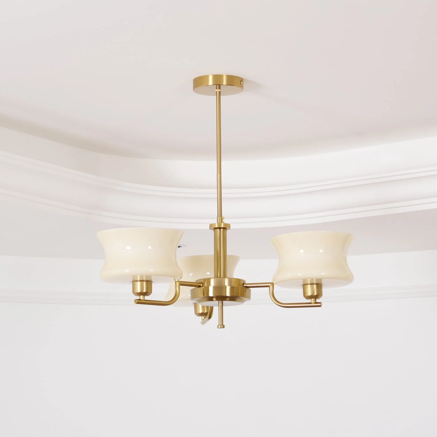 Lustra Chandelier Natural Gold Vintage Glass - Image 42