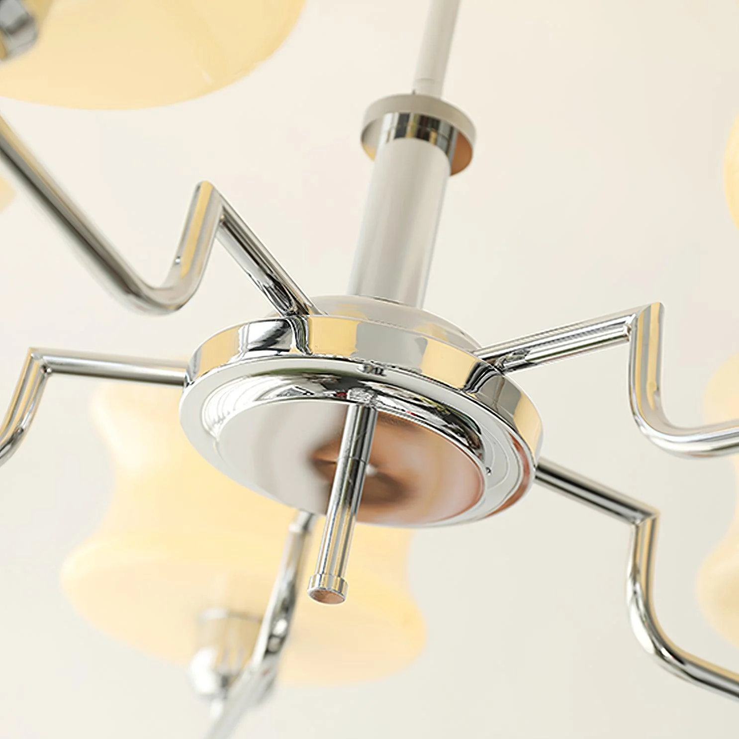 Lustra Chandelier Natural Gold Vintage Glass - Image 6