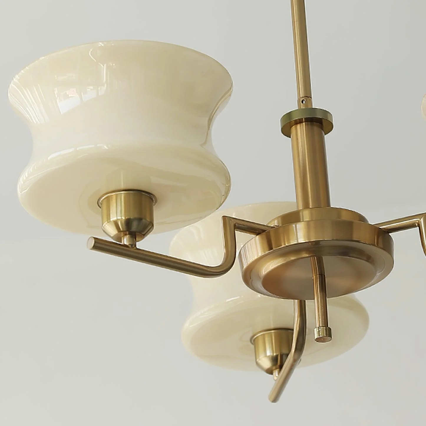 Lustra Chandelier Natural Gold Vintage Glass - Image 7
