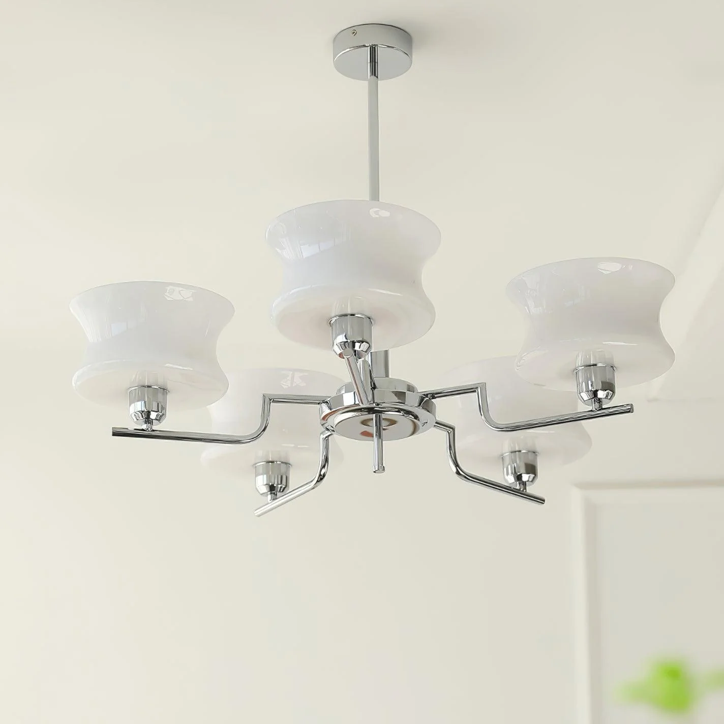 Lustra Chandelier Natural Gold Vintage Glass - Image 9