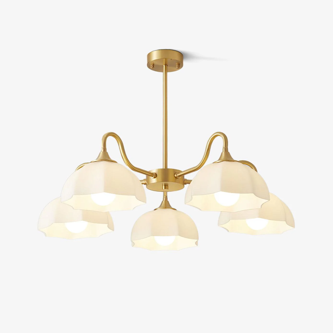 Lustra Chandelier Octagonal Glass Bowl Copper French