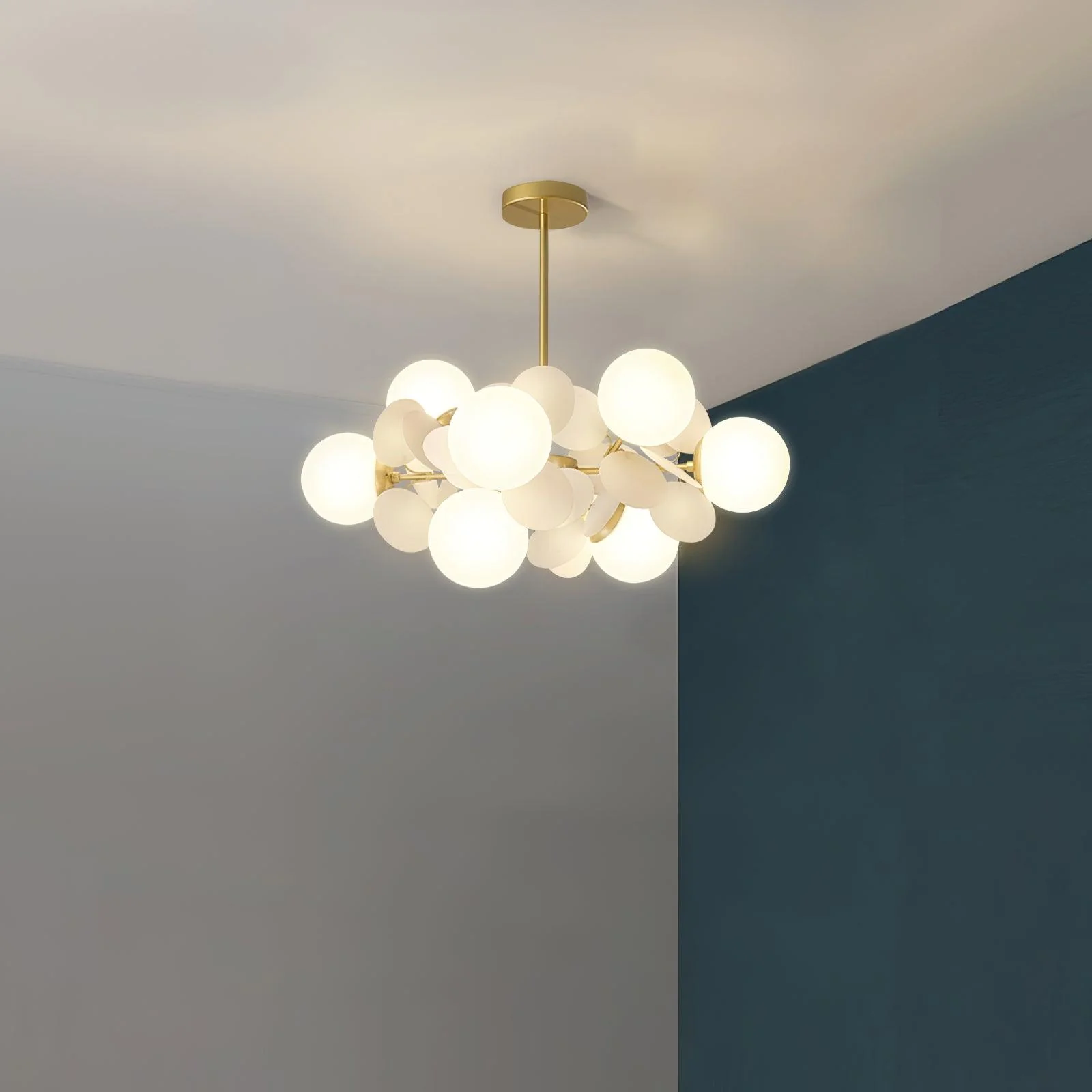 Lustra Chandelier Off White Tree Eight Open Shades - Image 17