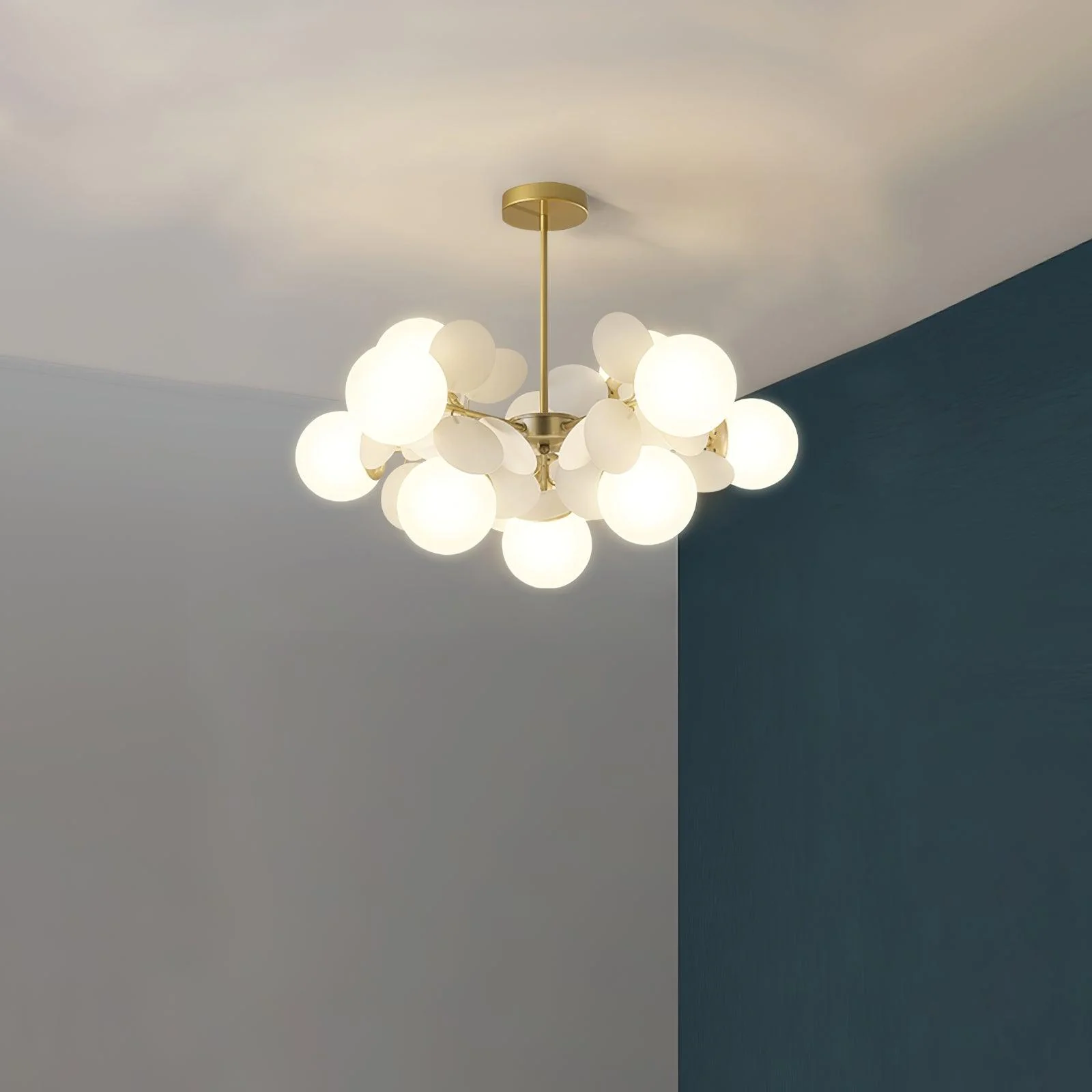Lustra Chandelier Off White Tree Eight Open Shades - Image 18