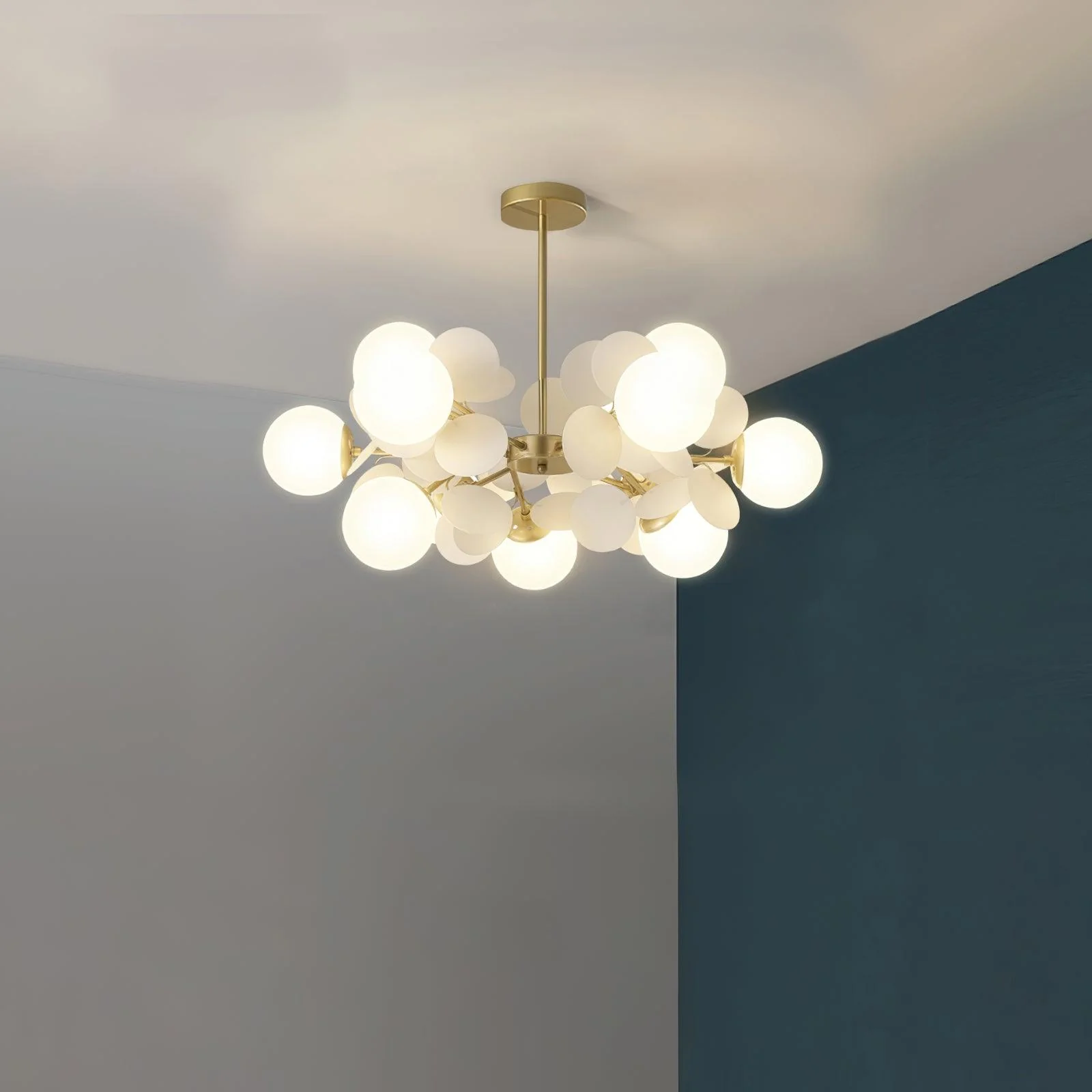 Lustra Chandelier Off White Tree Eight Open Shades - Image 19